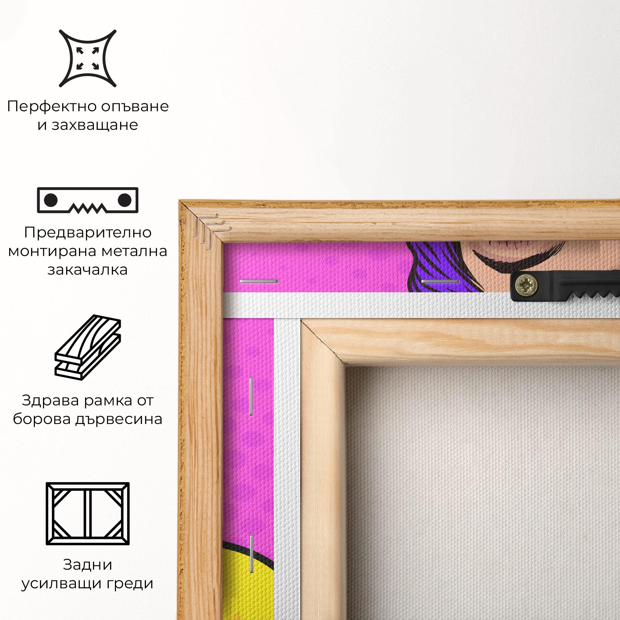 Картина на платно Surprised Pop Woman mockup 5