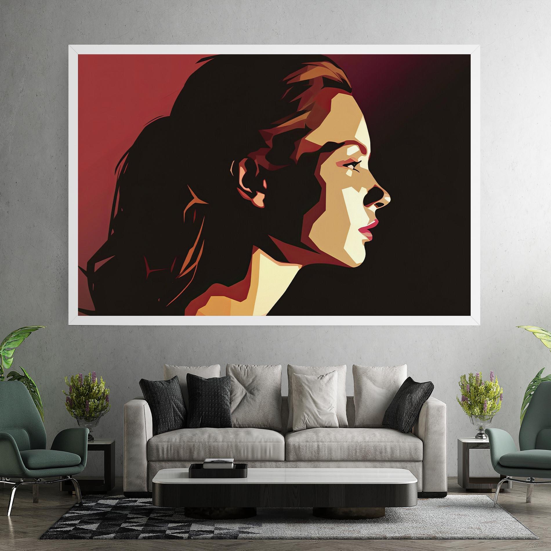 Картина на платно Cream Red Pop Art mockup 7