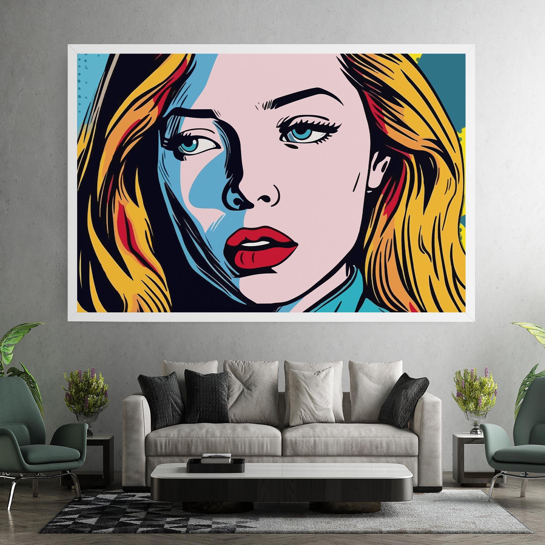 Картина на платно Pop Woman Art mockup 7