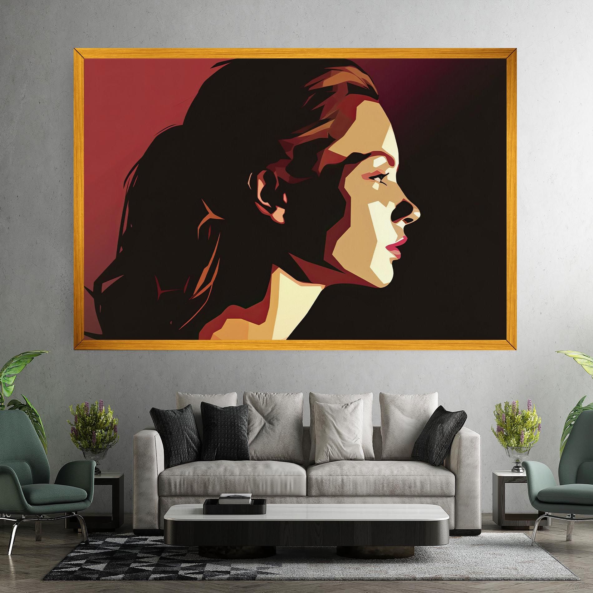 Cream Red Pop Art mockup 7