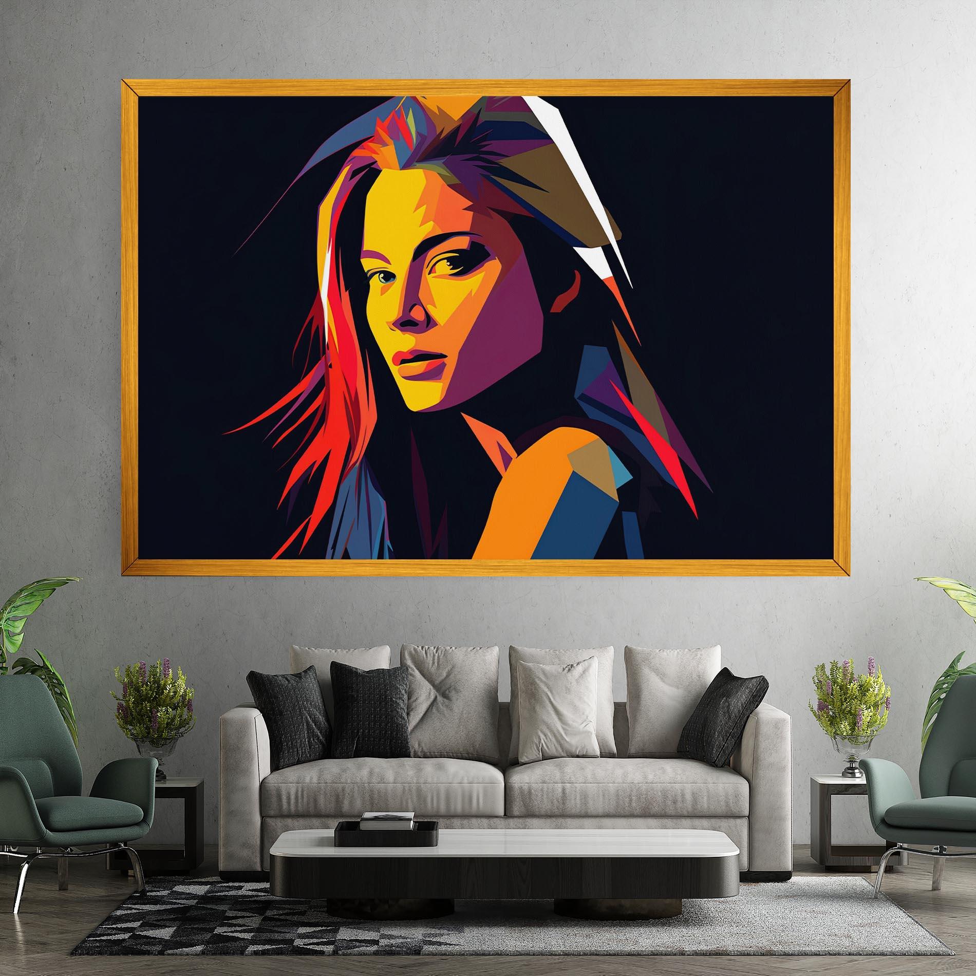 Картина на платно Orange Pop Light mockup 7