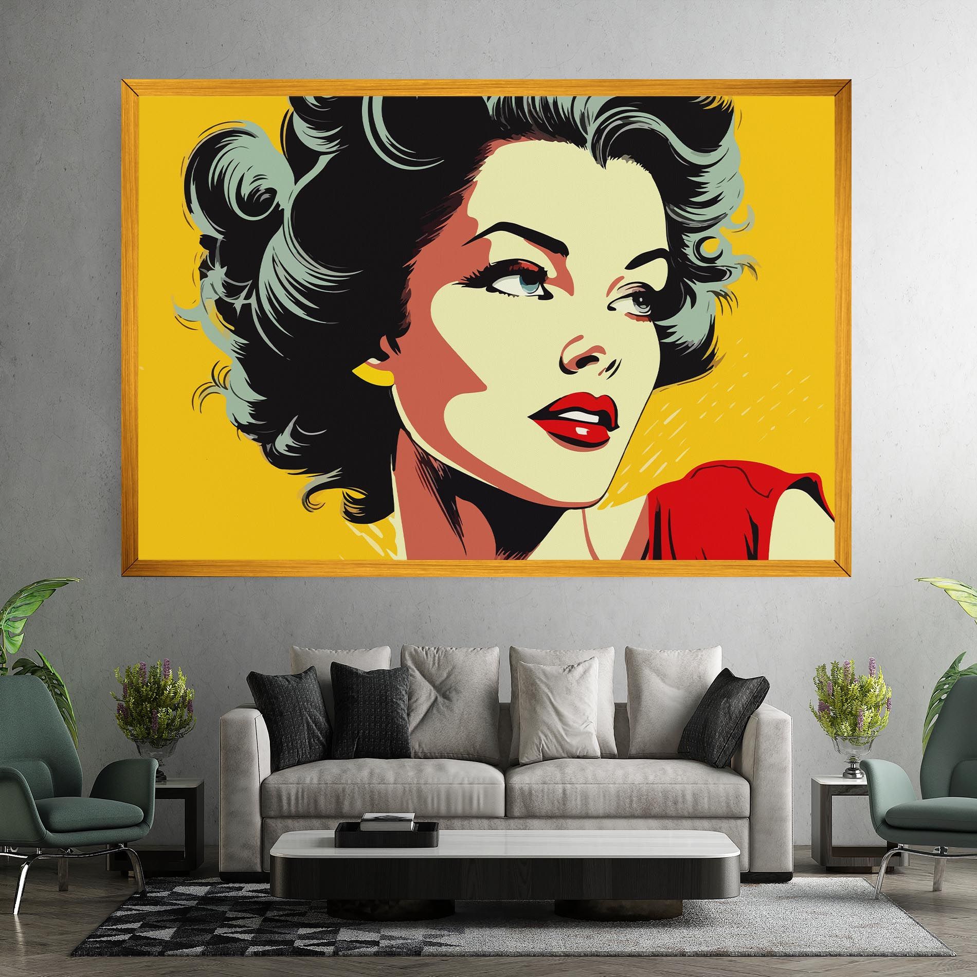 Pop Art Pretty Lady mockup 7