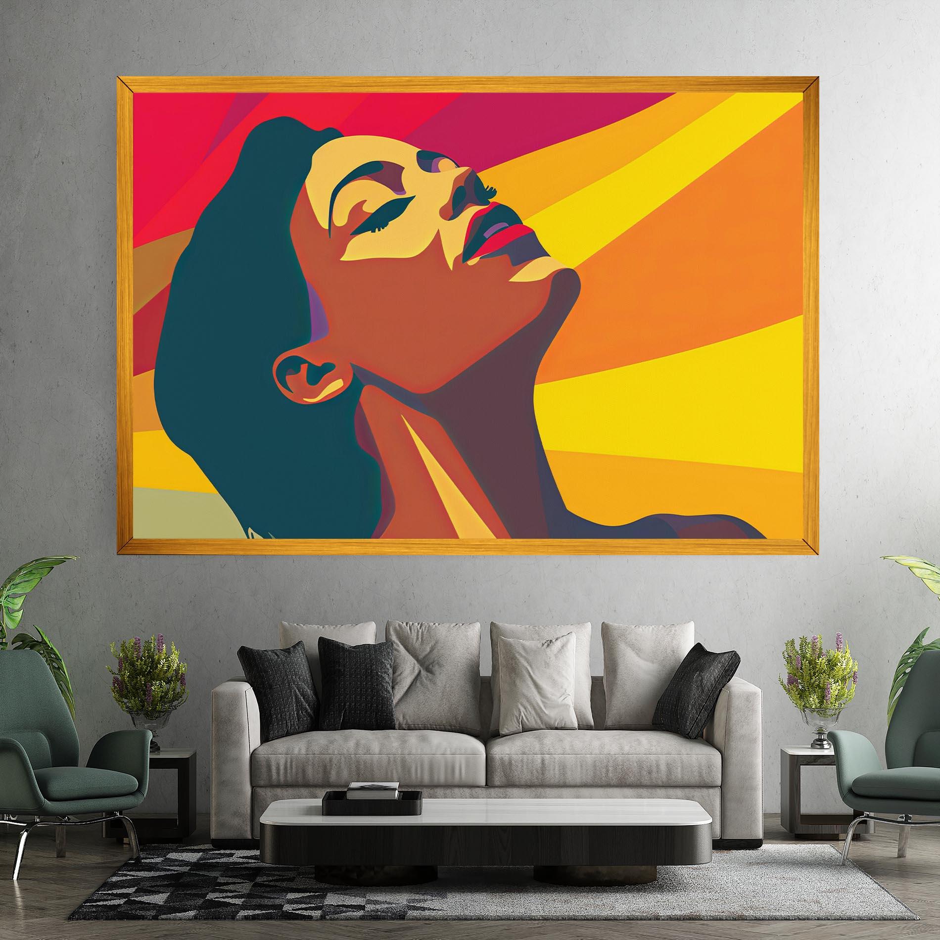 Картина на платно Pop Female Color mockup 7