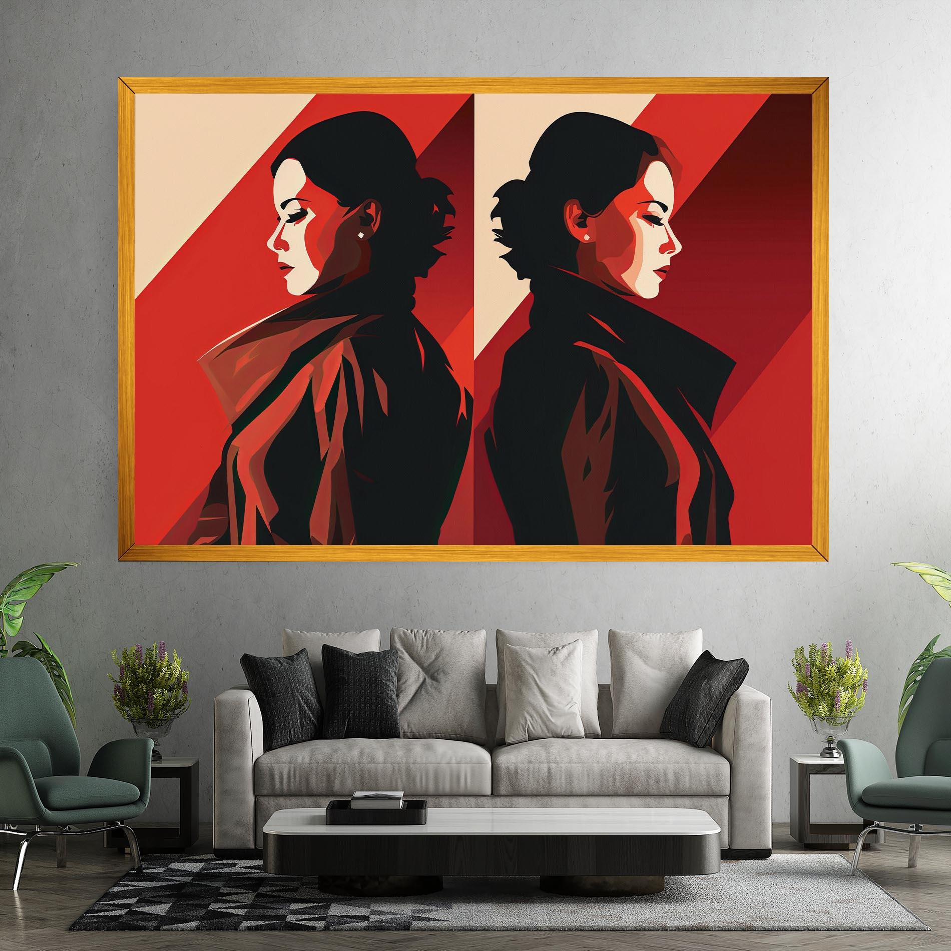 Картина на платно Pop Outfit Lady mockup 7