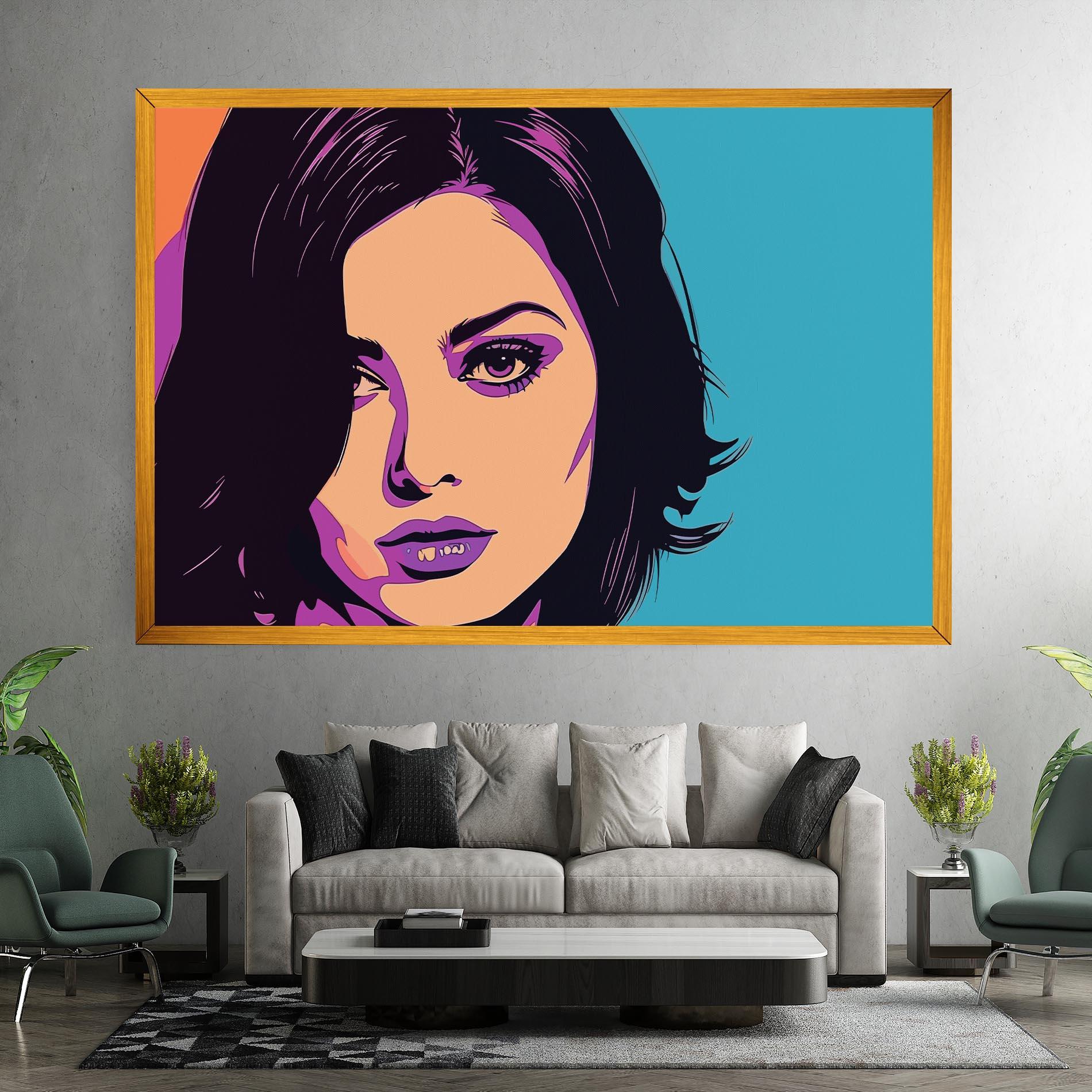 Картина на платно Pop Purple Woman mockup 7