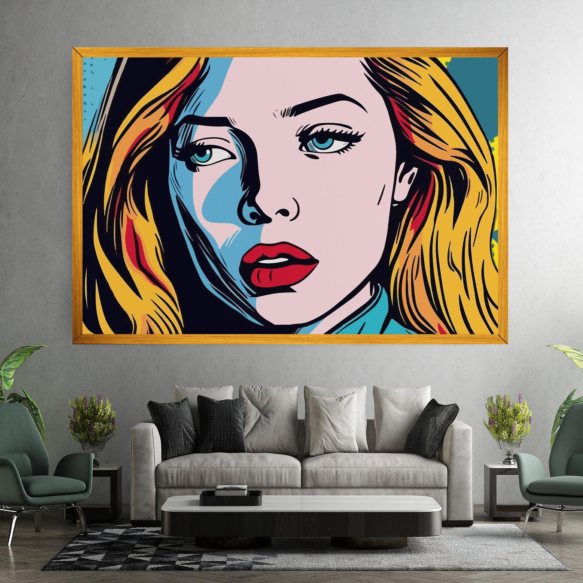 Картина на платно Pop Woman Art mockup 7