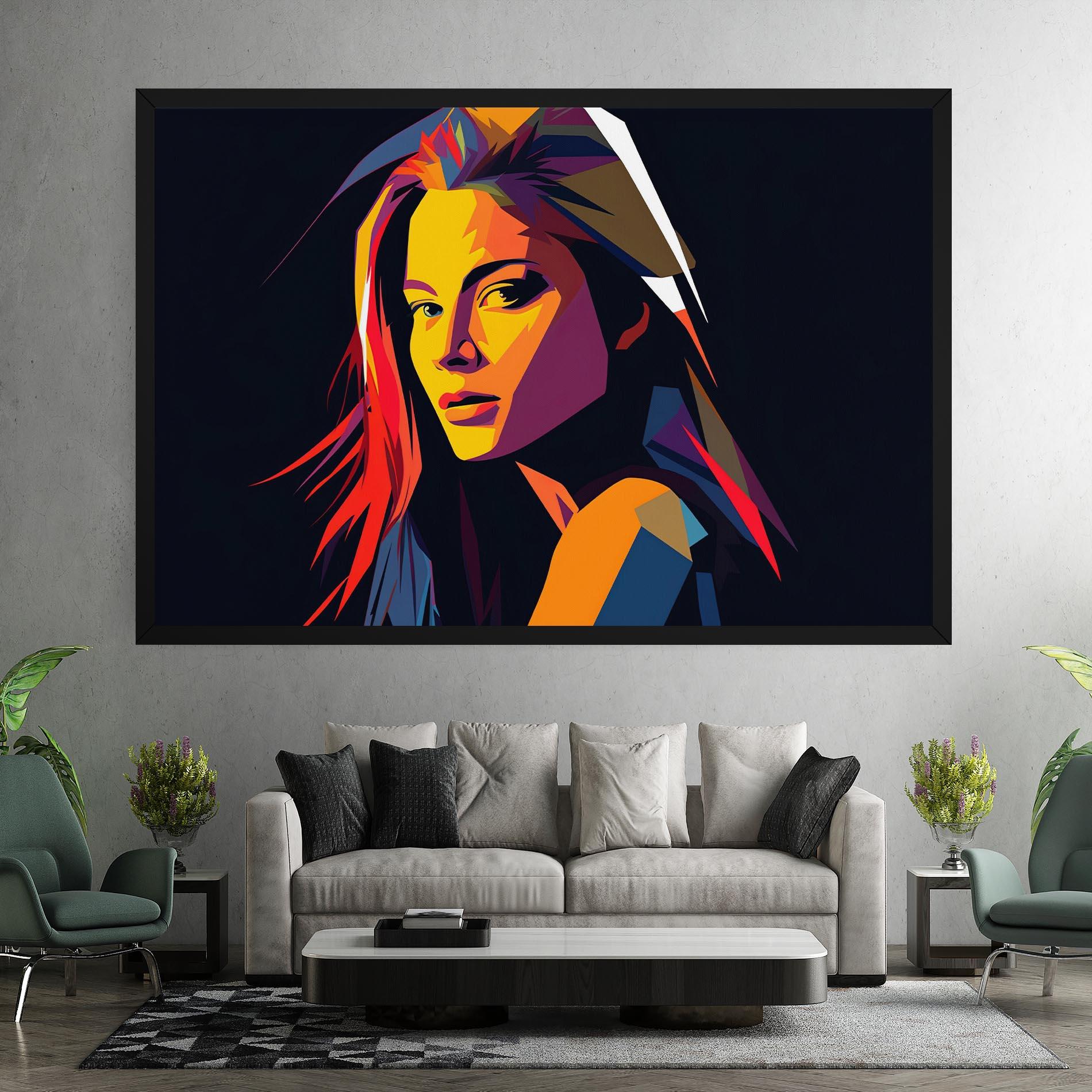 Картина на платно Orange Pop Light mockup 7