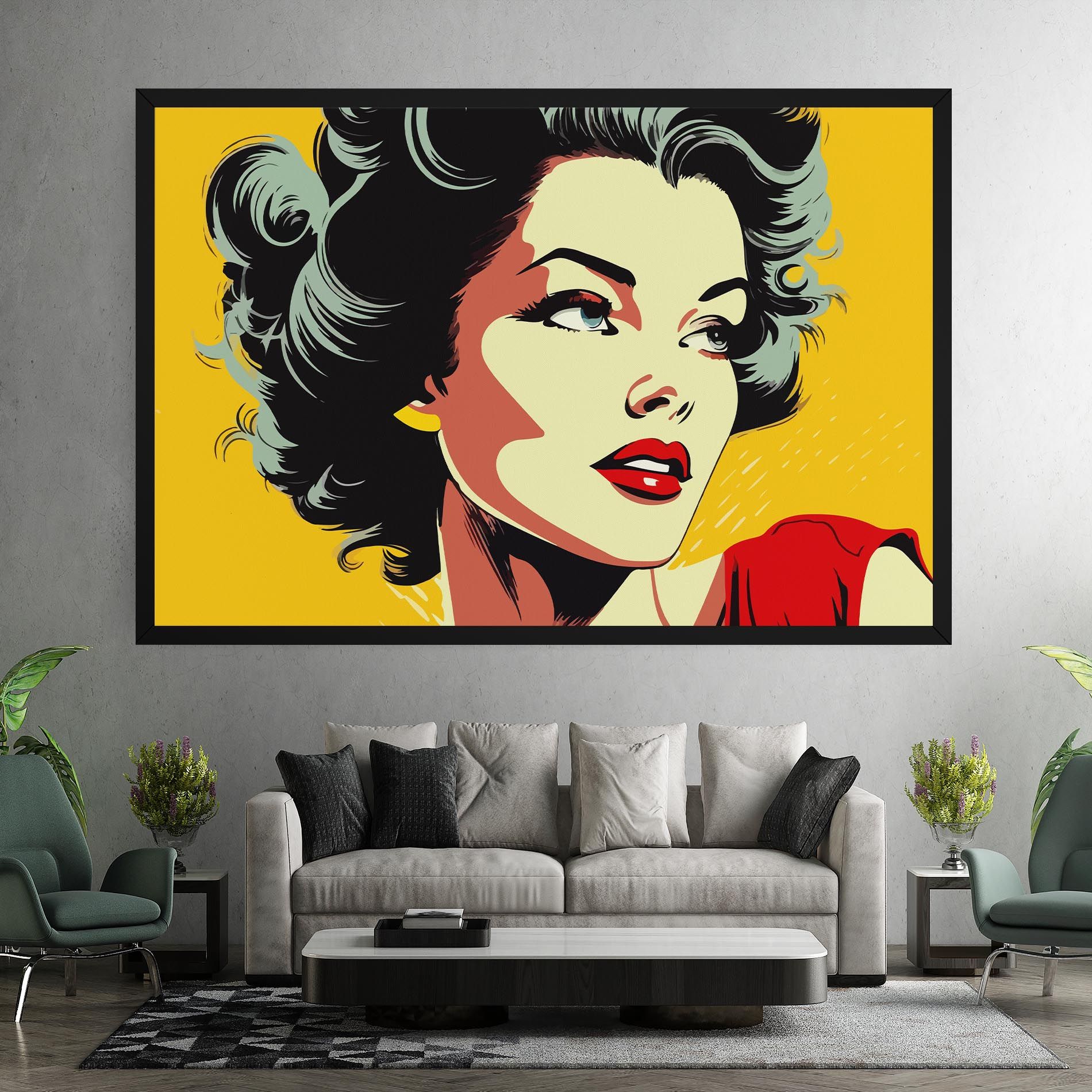 Pop Art Pretty Lady mockup 7