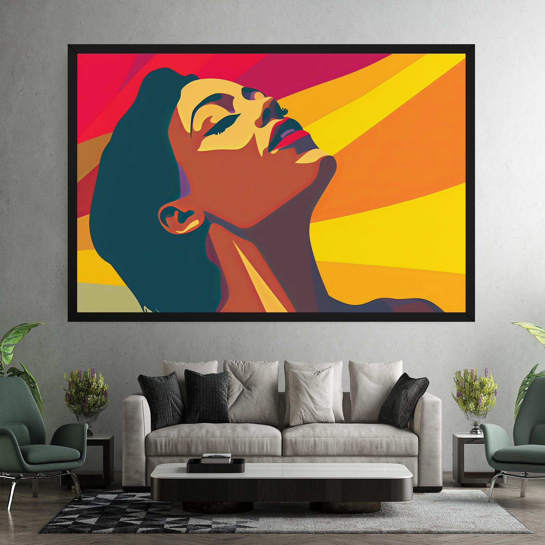 Картина на платно Pop Female Color mockup 7