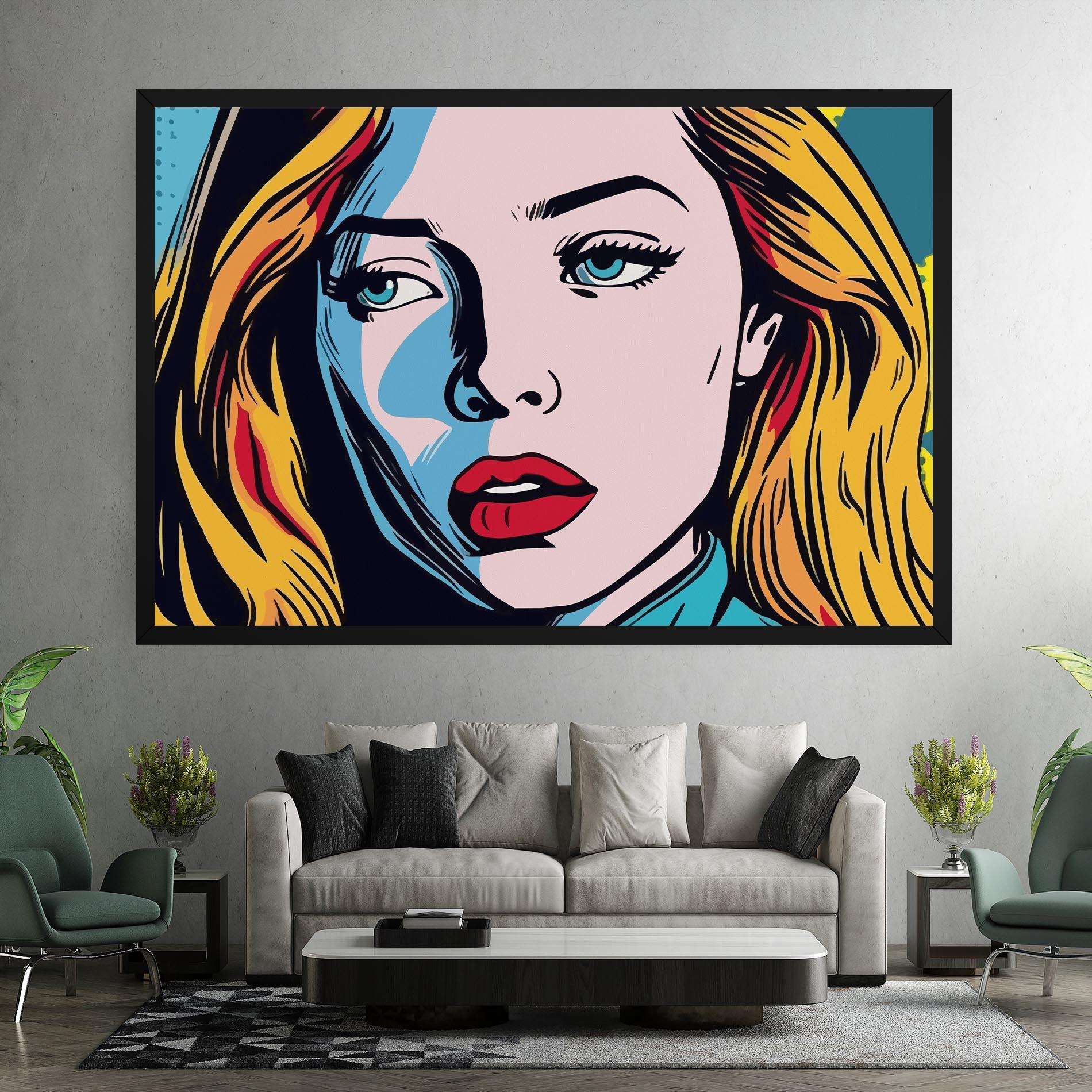 Картина на платно Pop Woman Art mockup 7