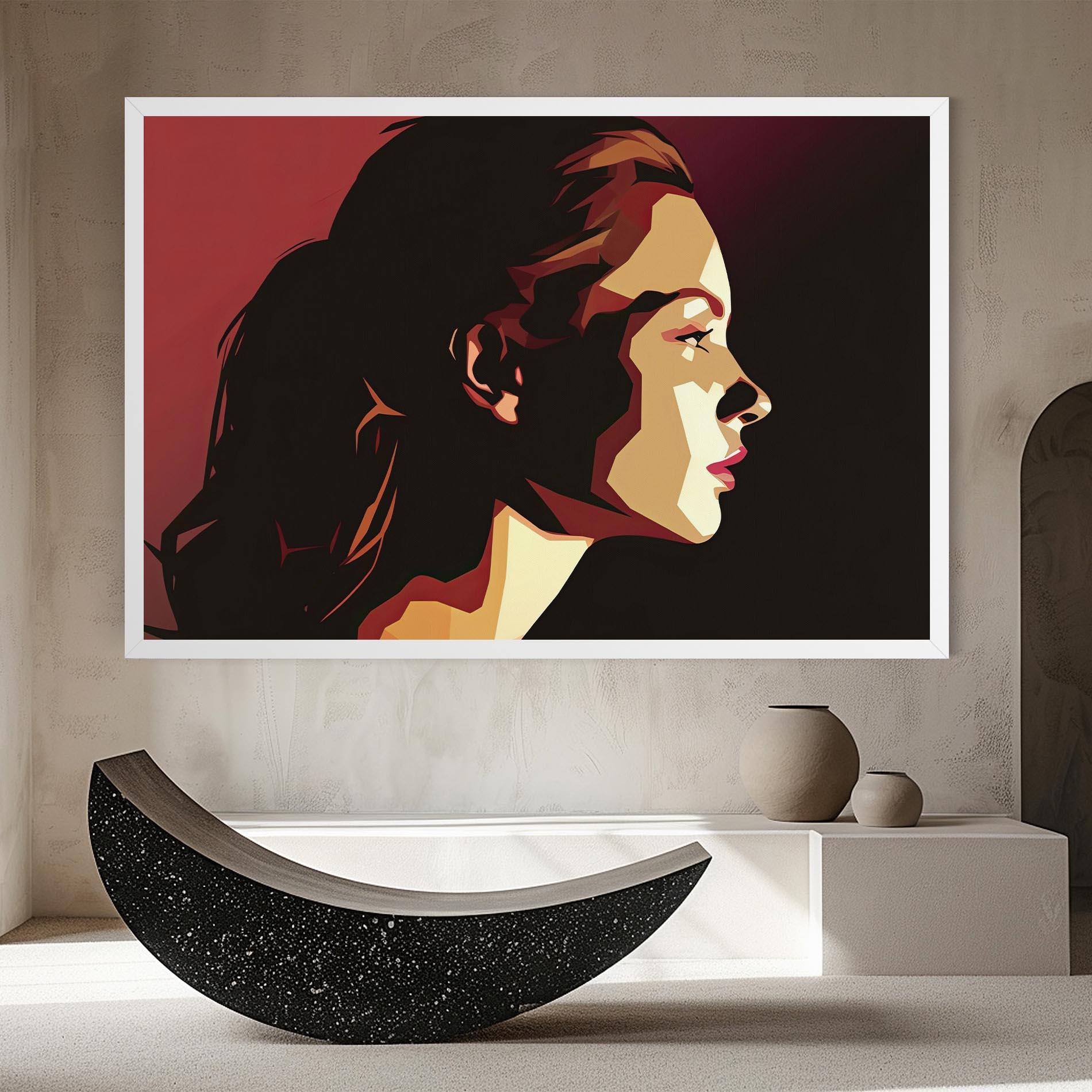 Картина на платно Cream Red Pop Art mockup 8