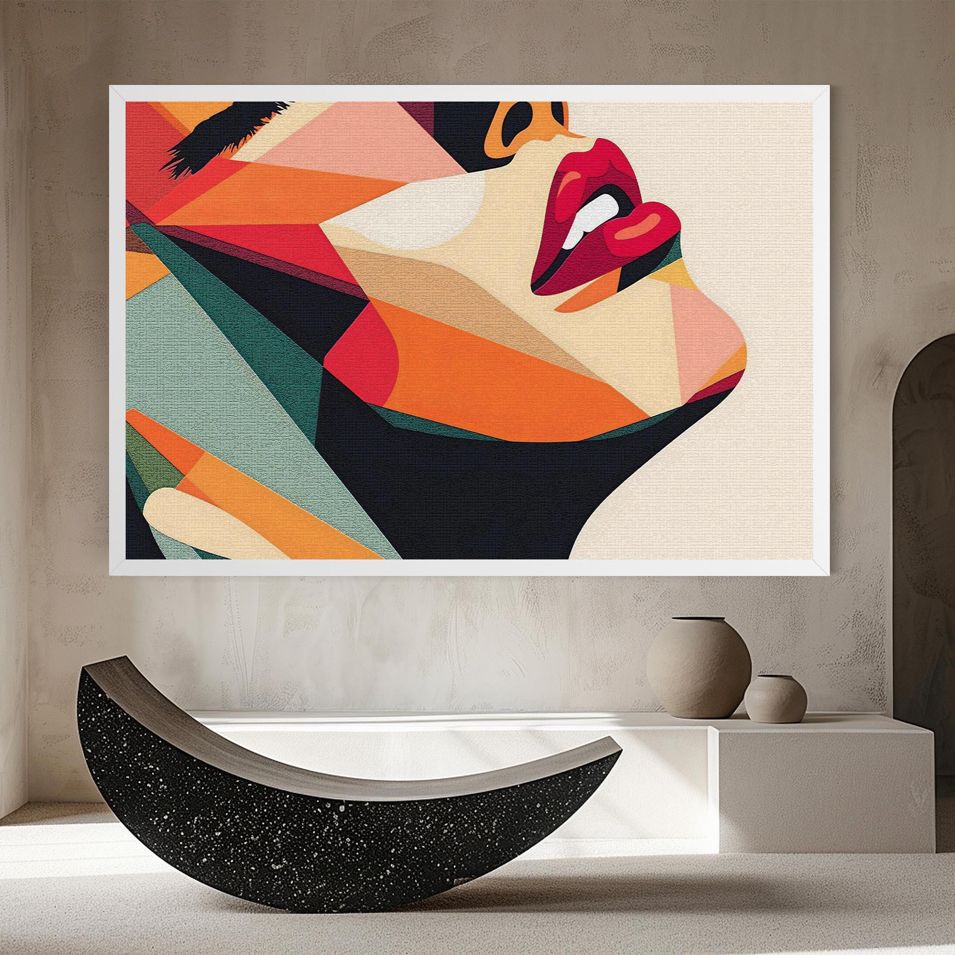 Картина на платно Pop Art Lips mockup 8