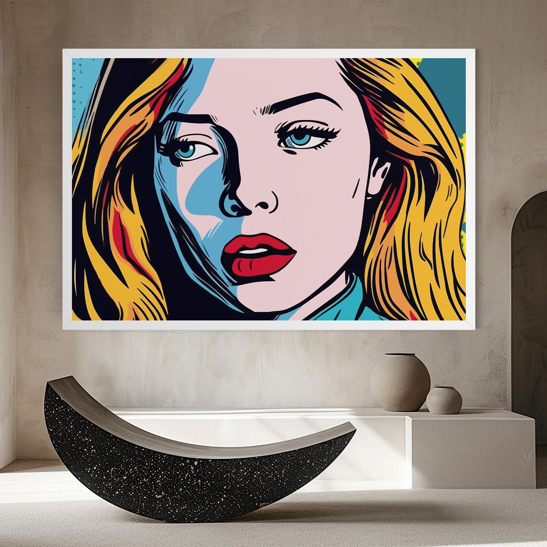 Картина на платно Pop Woman Art mockup 8