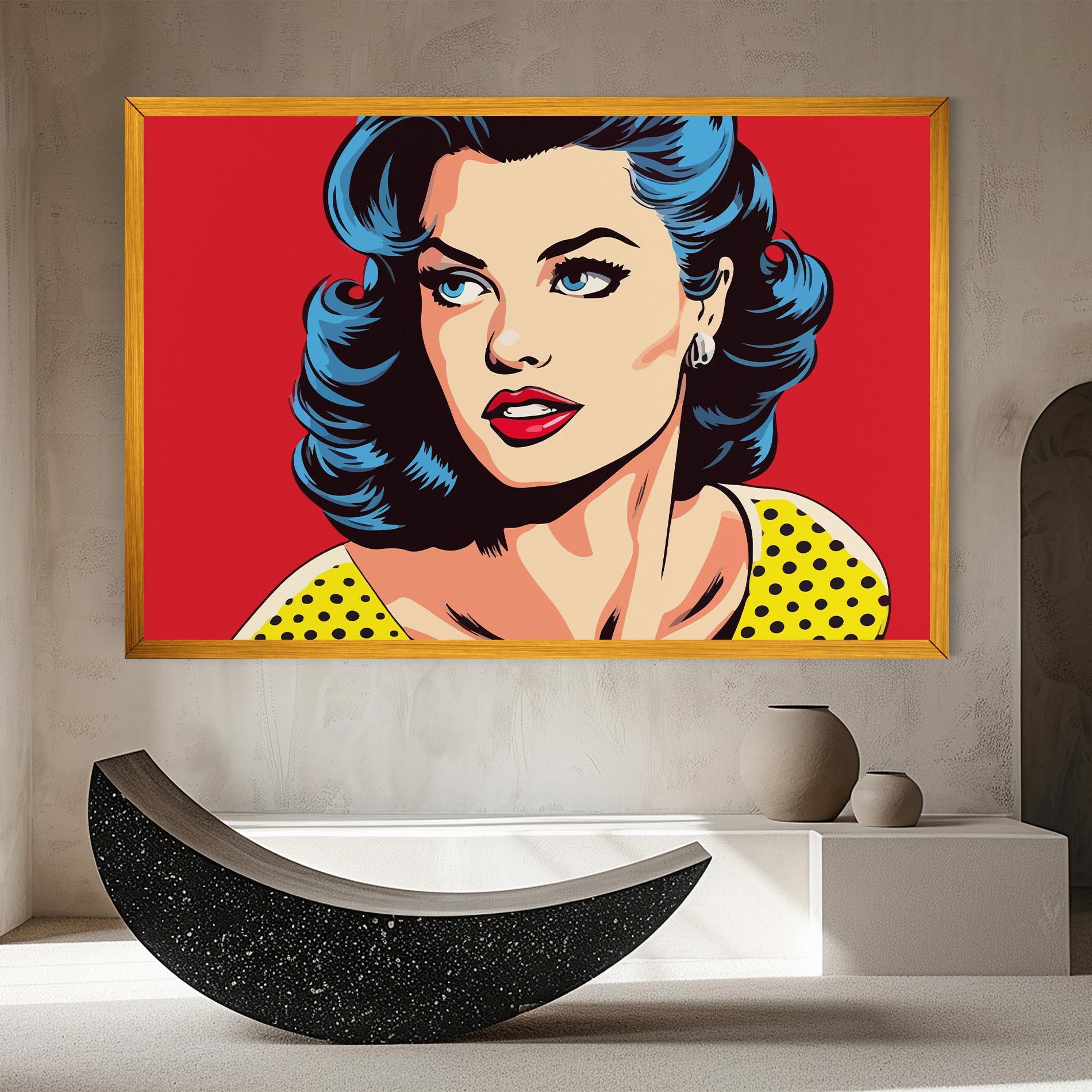 Картина на платно Blue Pop Eyes mockup 8