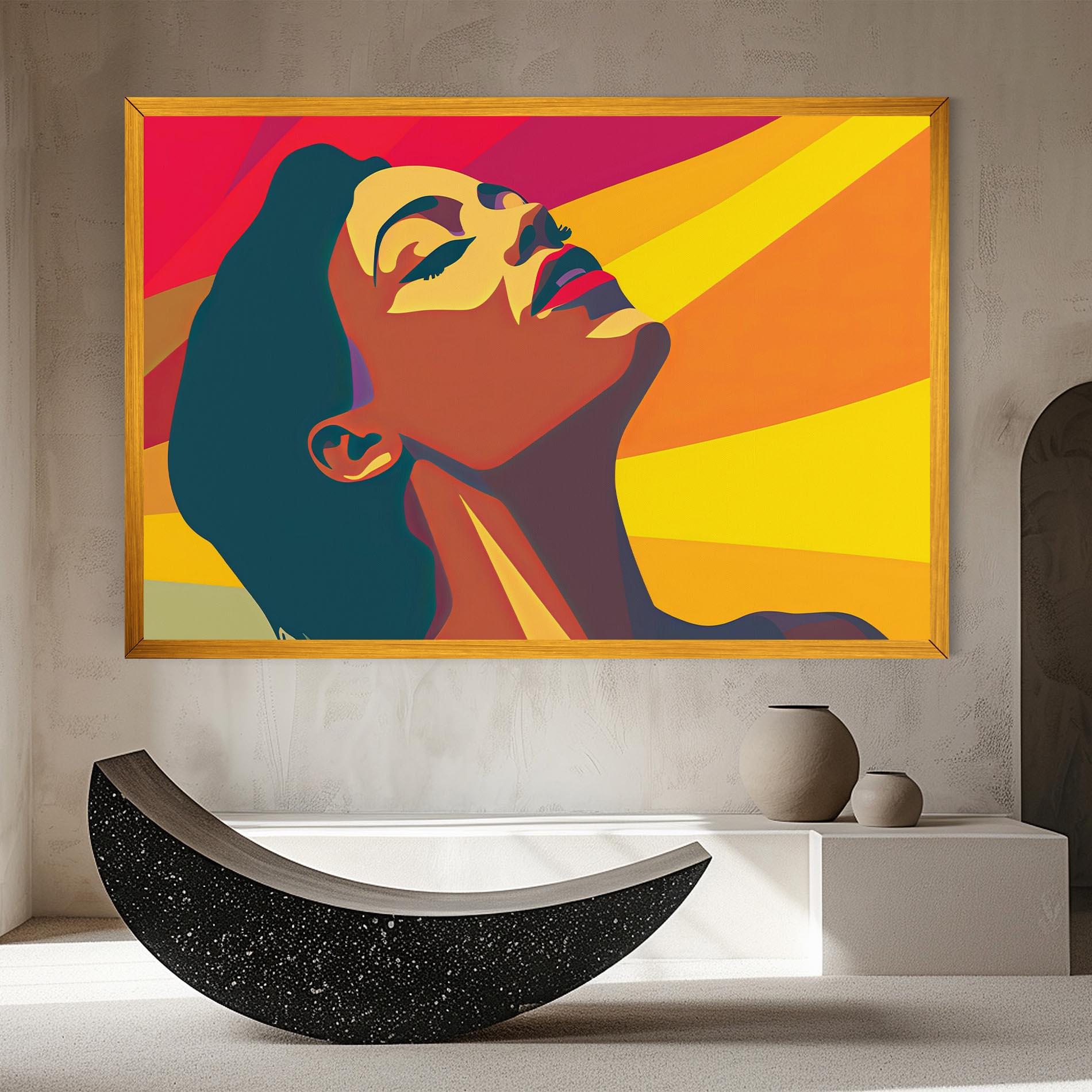 Картина на платно Pop Female Color mockup 8