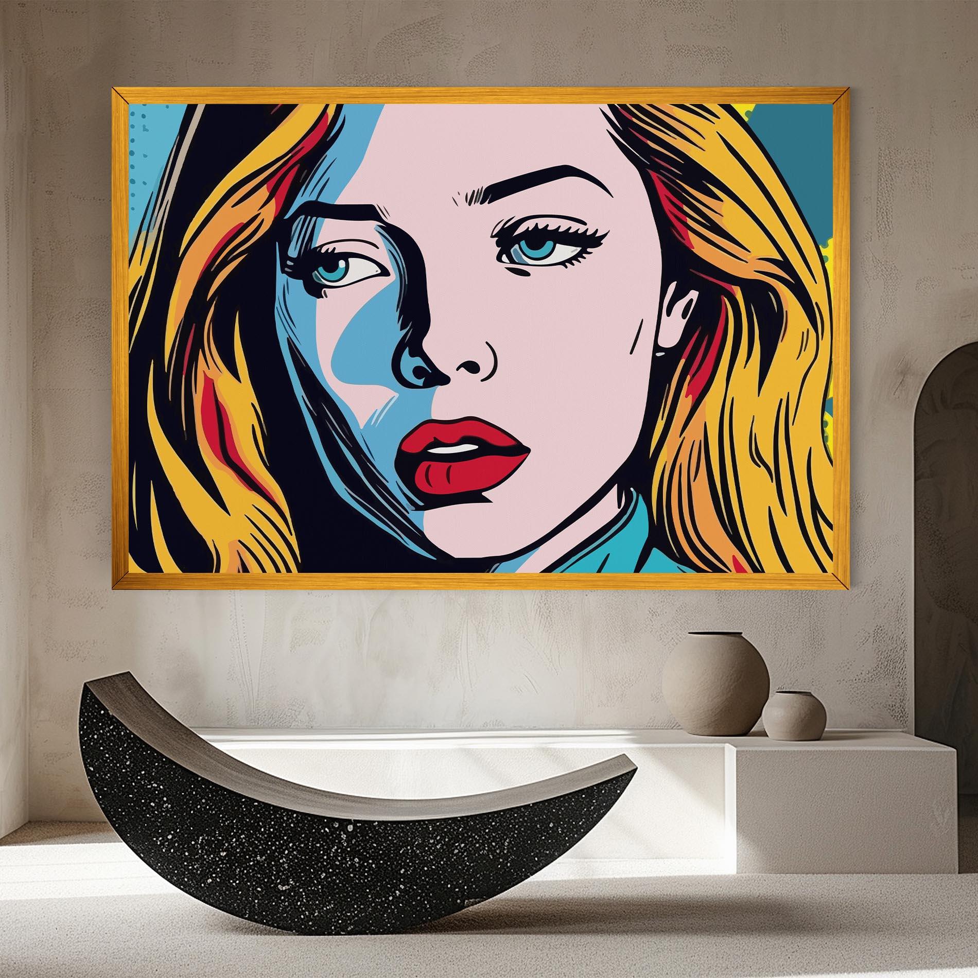 Картина на платно Pop Woman Art mockup 8