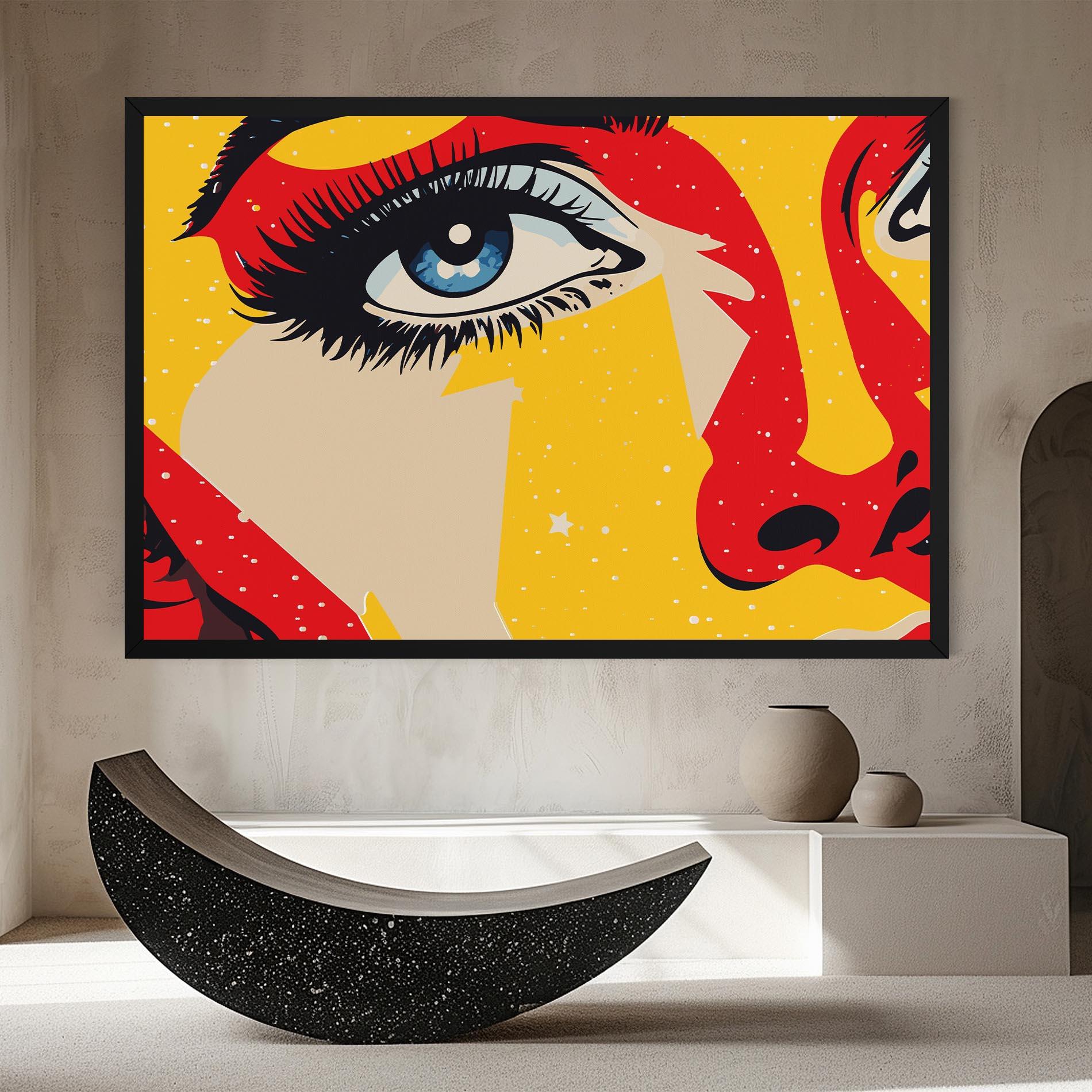 Картина на платно Blue Pop Eye mockup 8