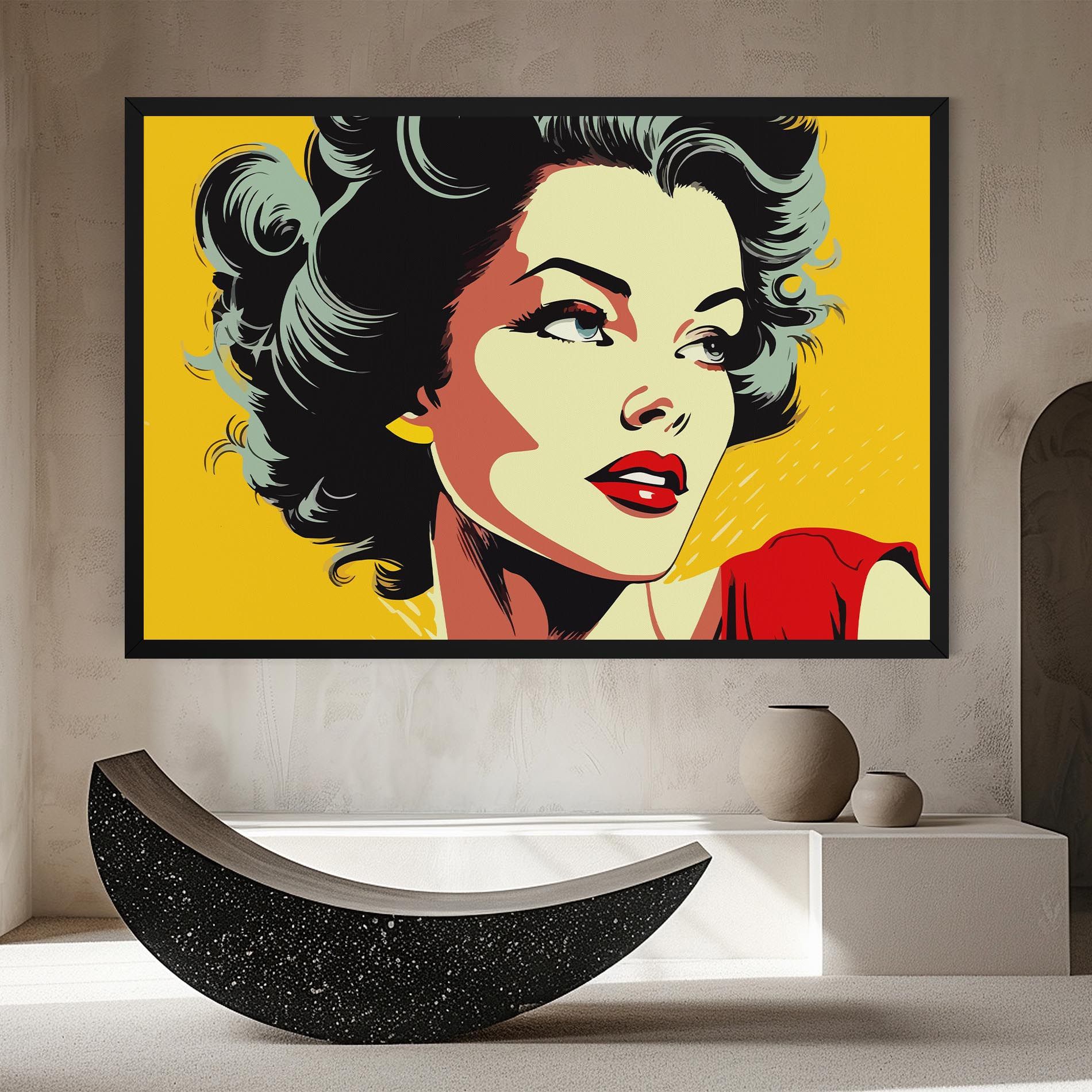 Pop Art Pretty Lady mockup 8