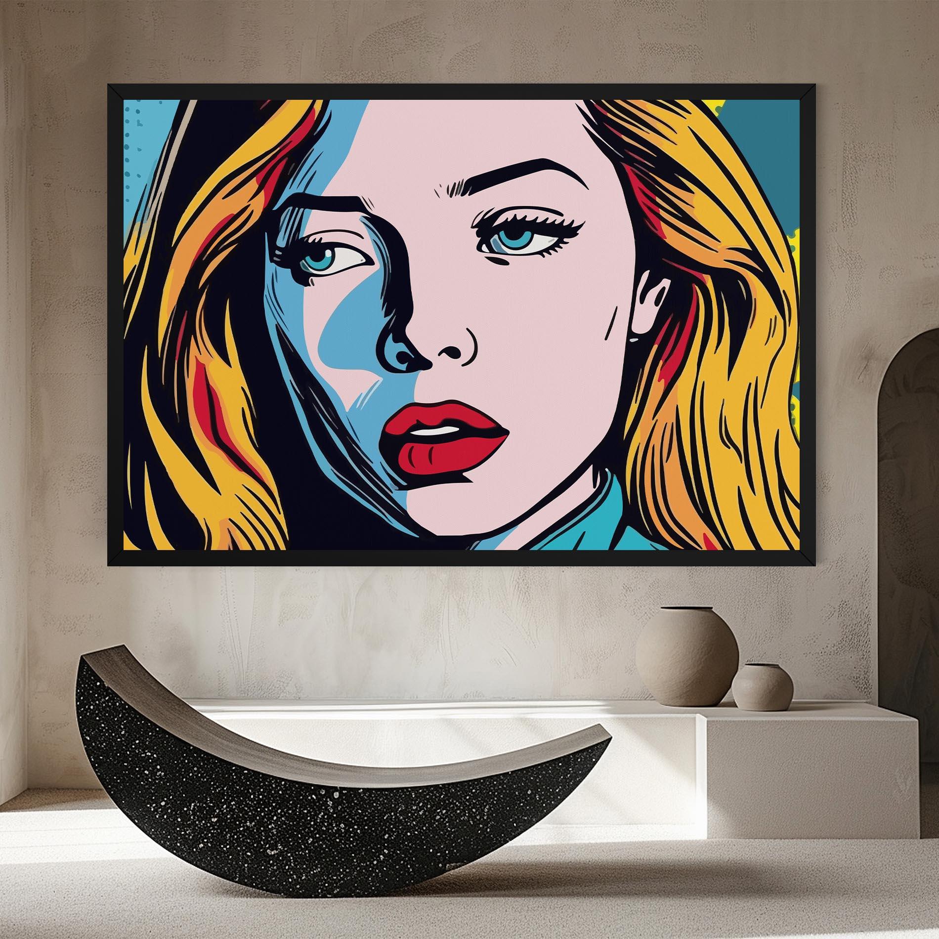 Картина на платно Pop Woman Art mockup 8