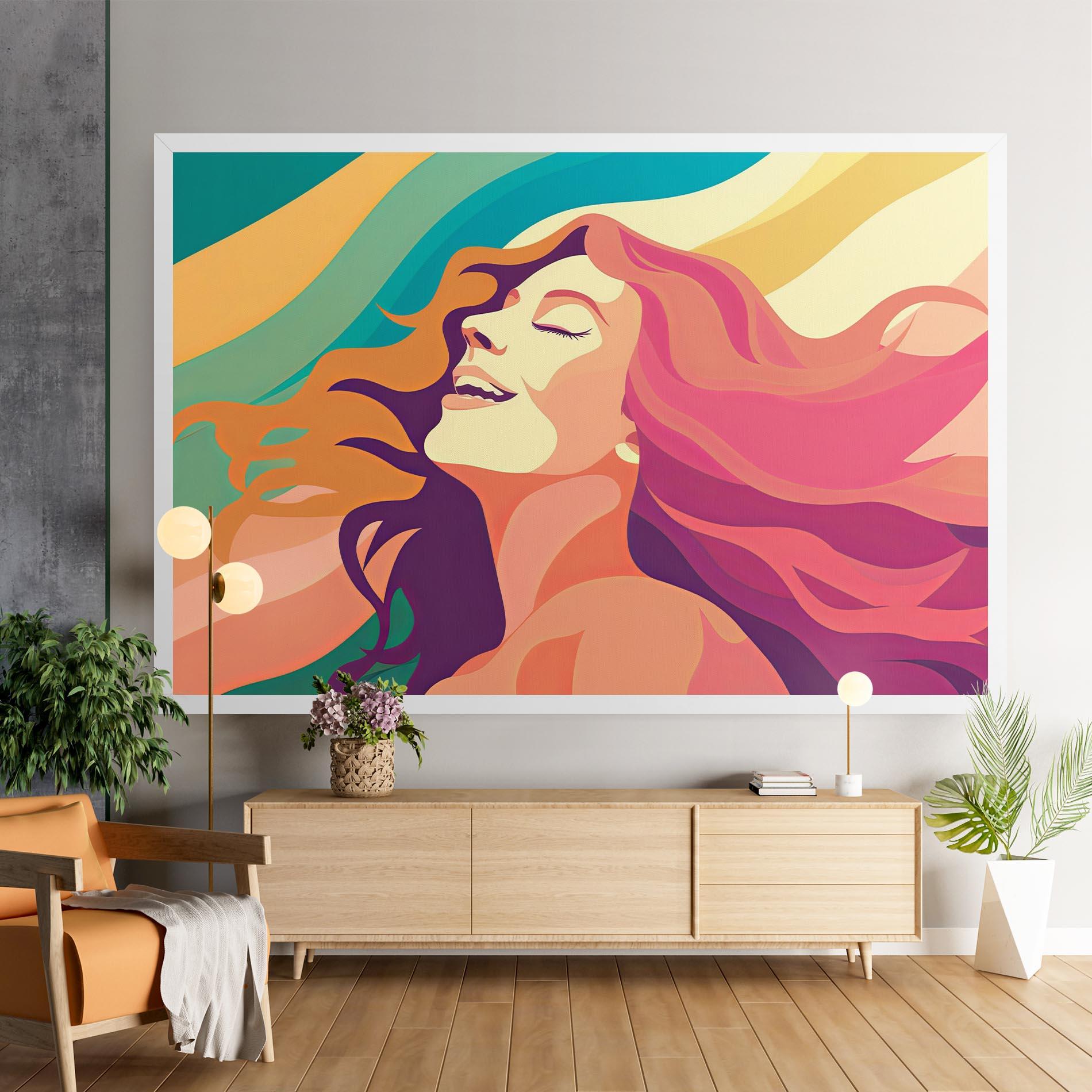 Картина на платно Pink Pop Hair mockup 9