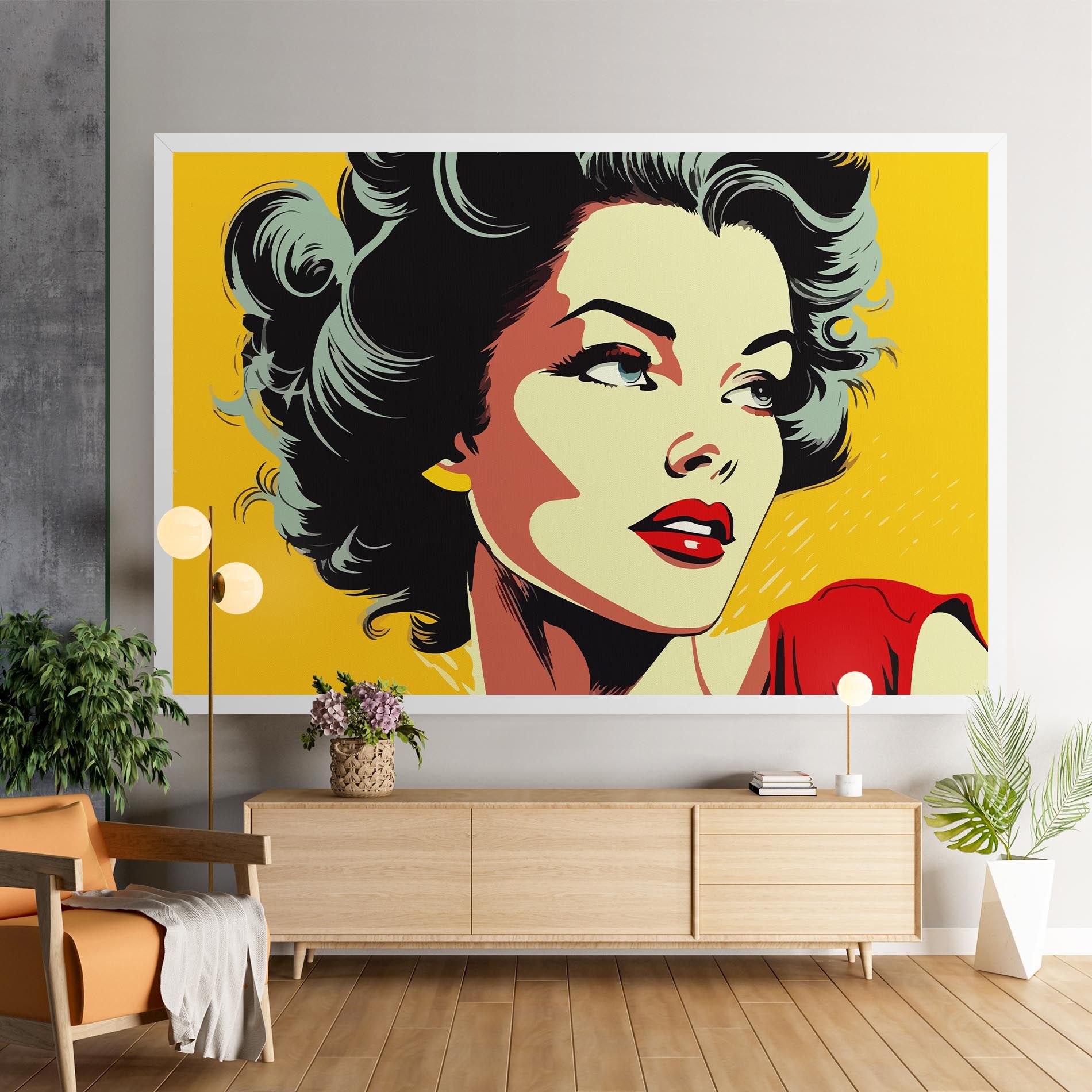 Pop Art Pretty Lady mockup 9