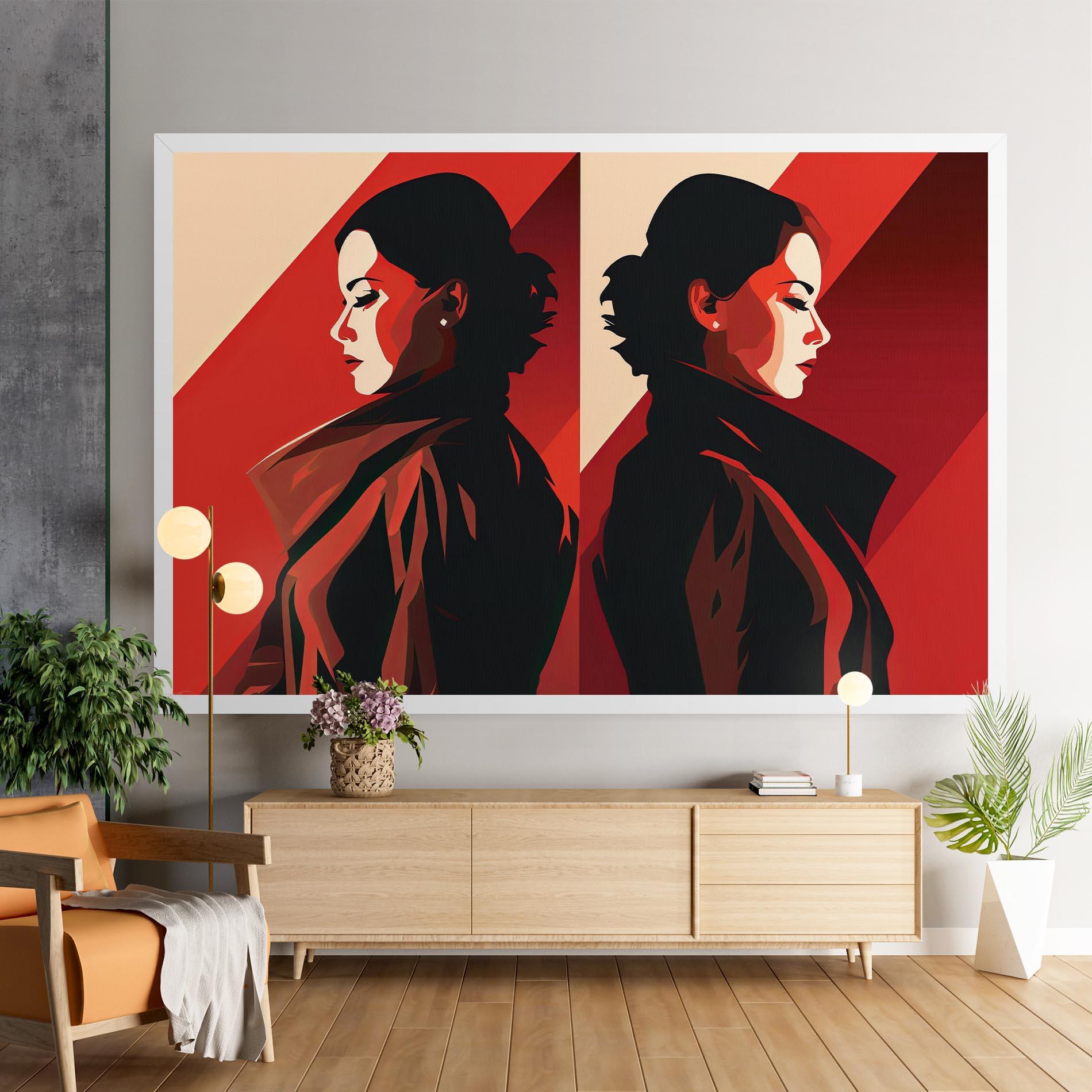 Картина на платно Pop Outfit Lady mockup 9