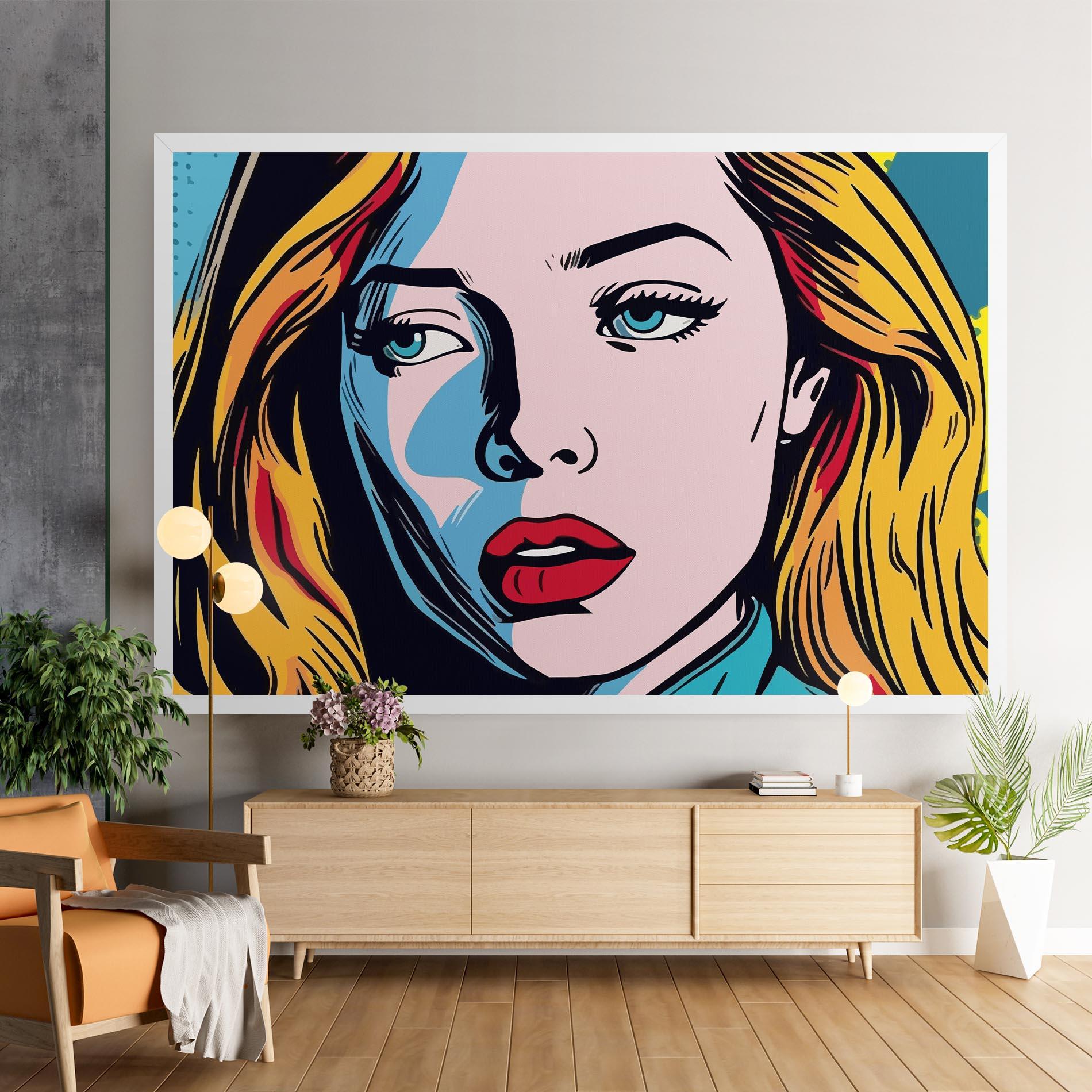 Картина на платно Pop Woman Art mockup 9