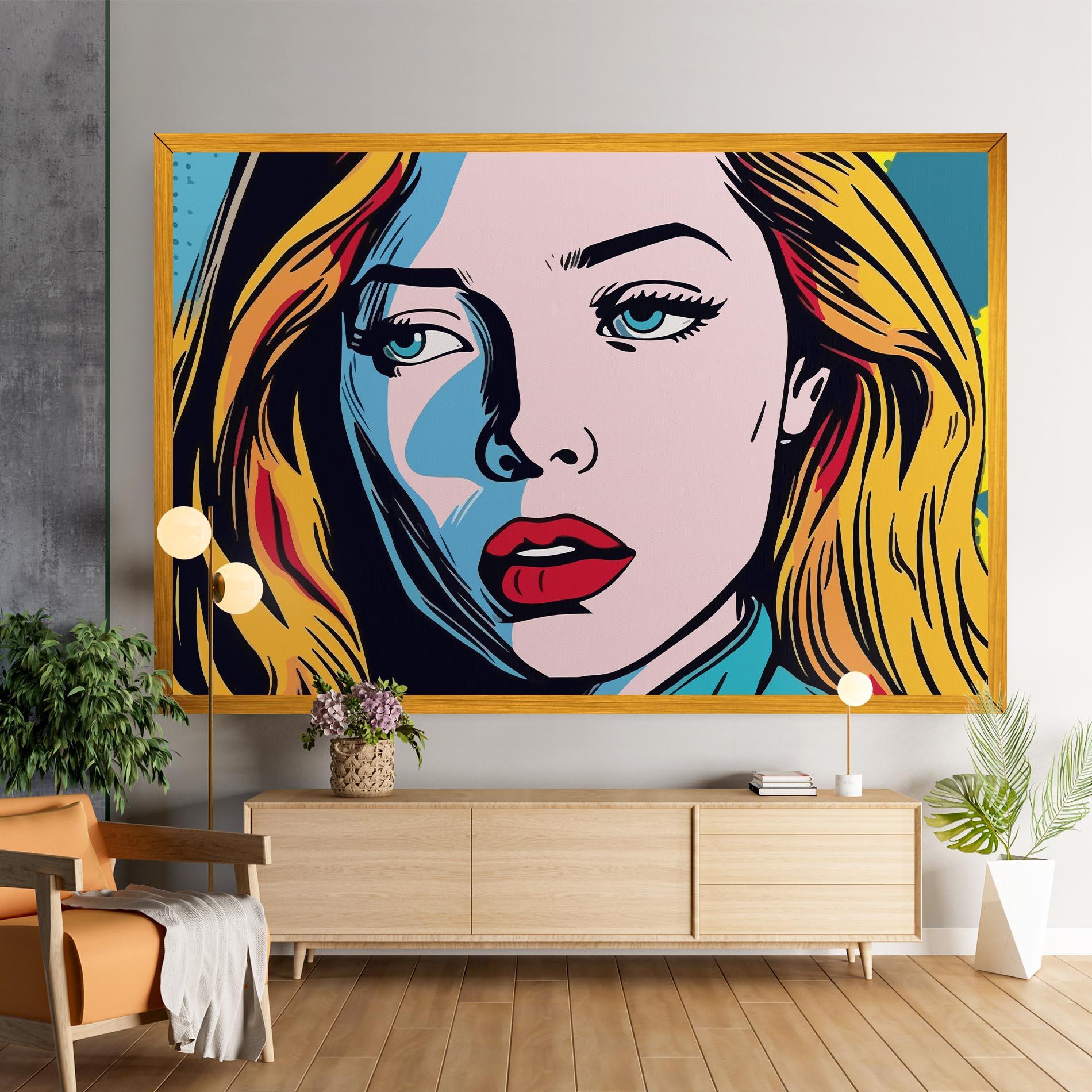 Картина на платно Pop Woman Art mockup 9