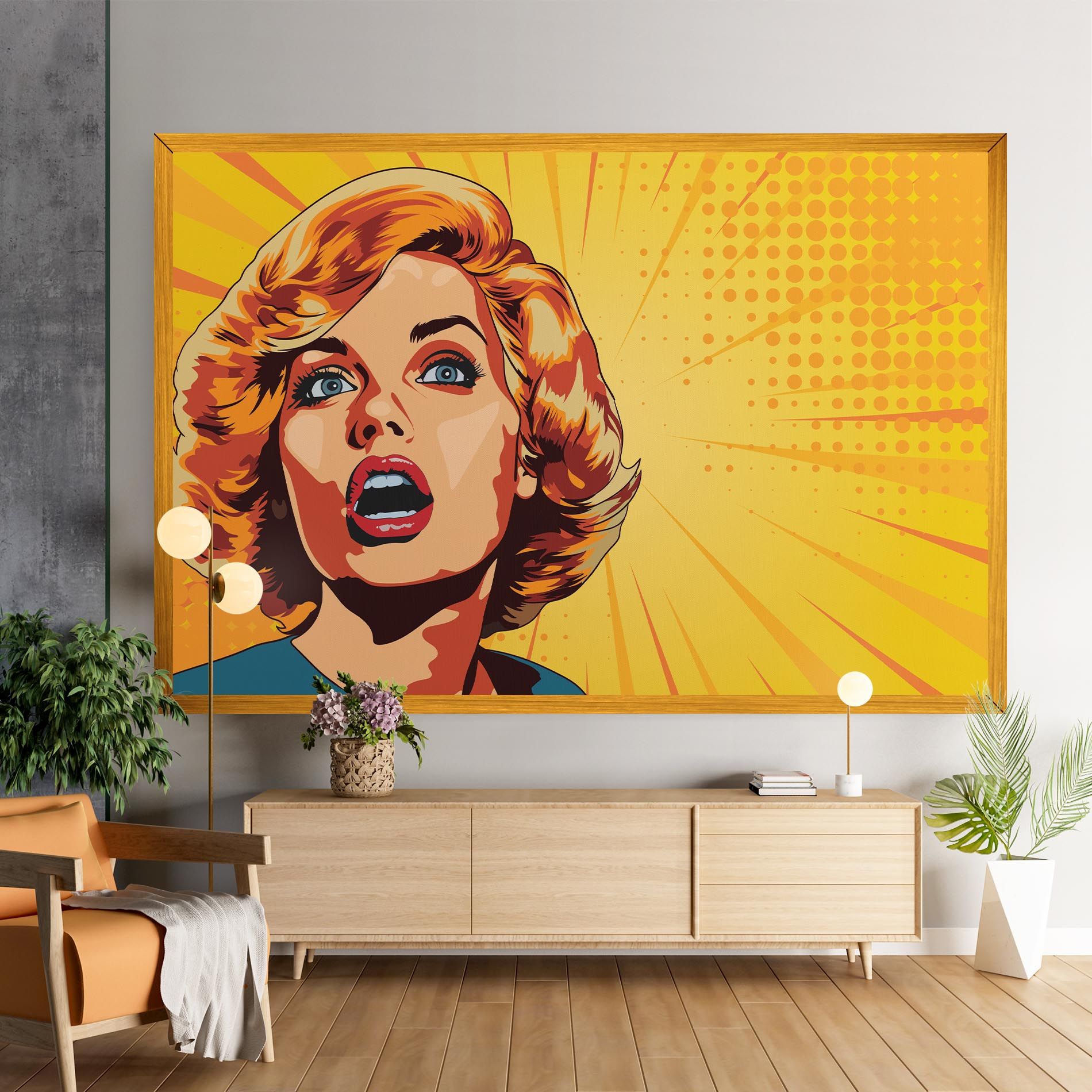 Surprised Blonde Lady mockup 9