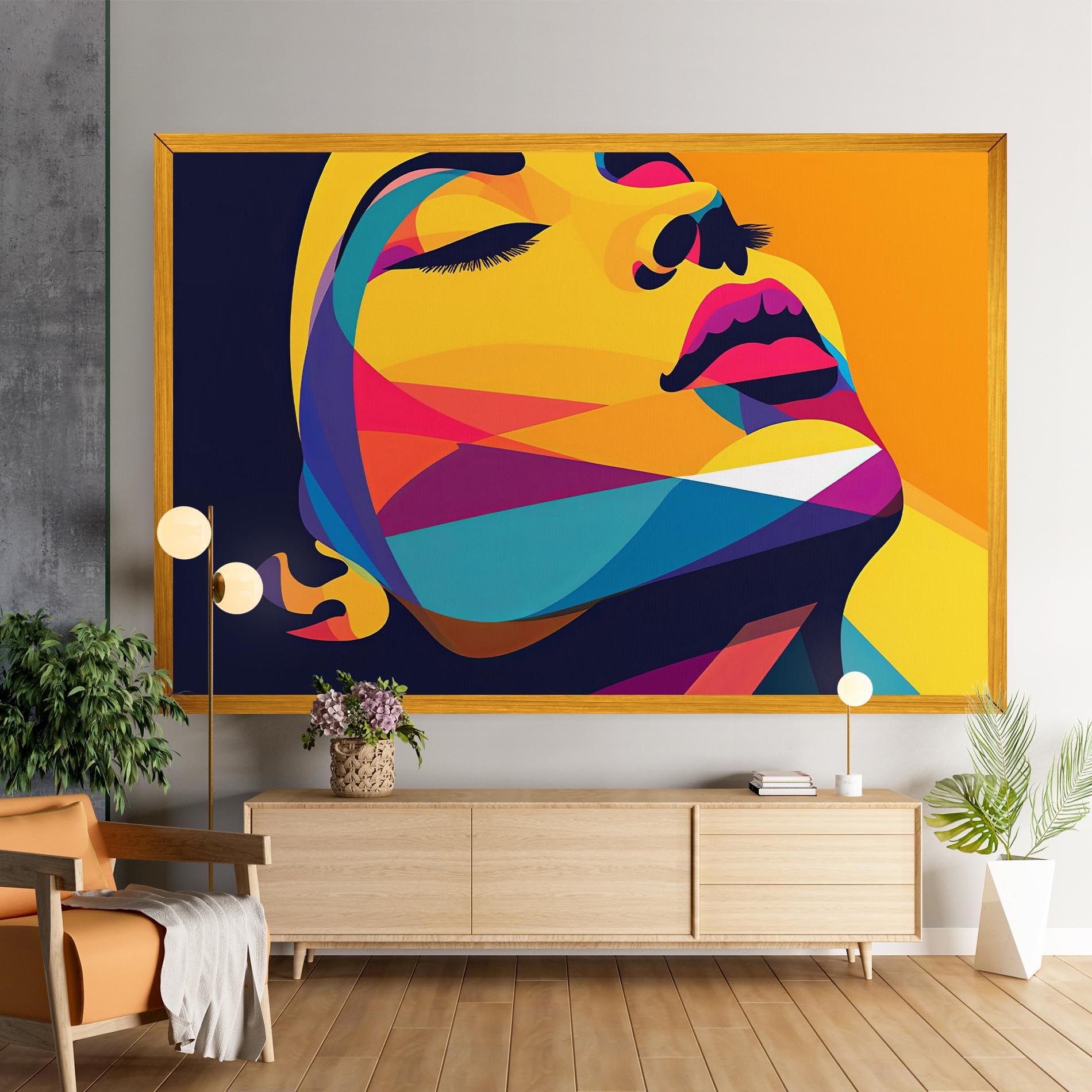 Yellow Pop Face mockup 9