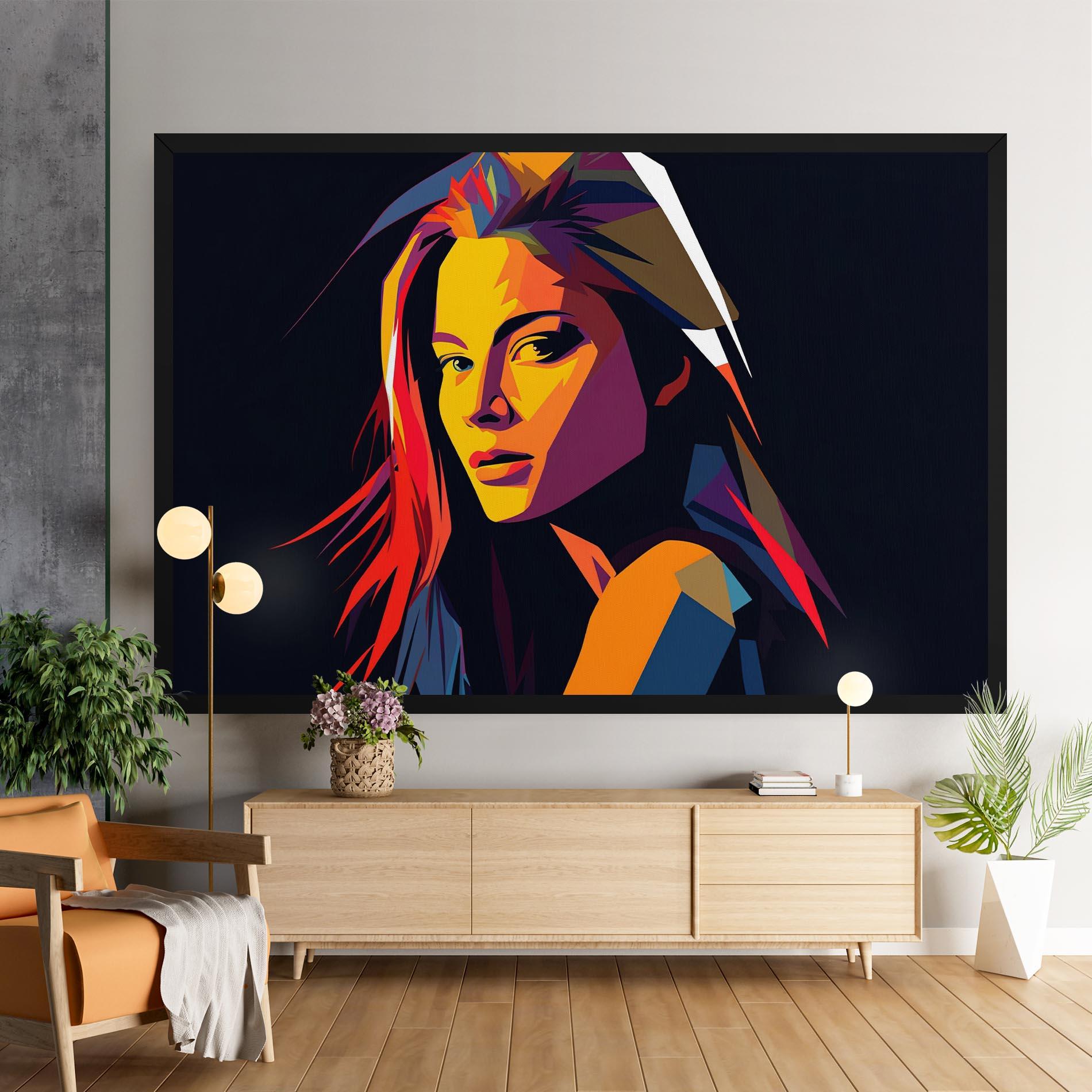 Картина на платно Orange Pop Light mockup 9