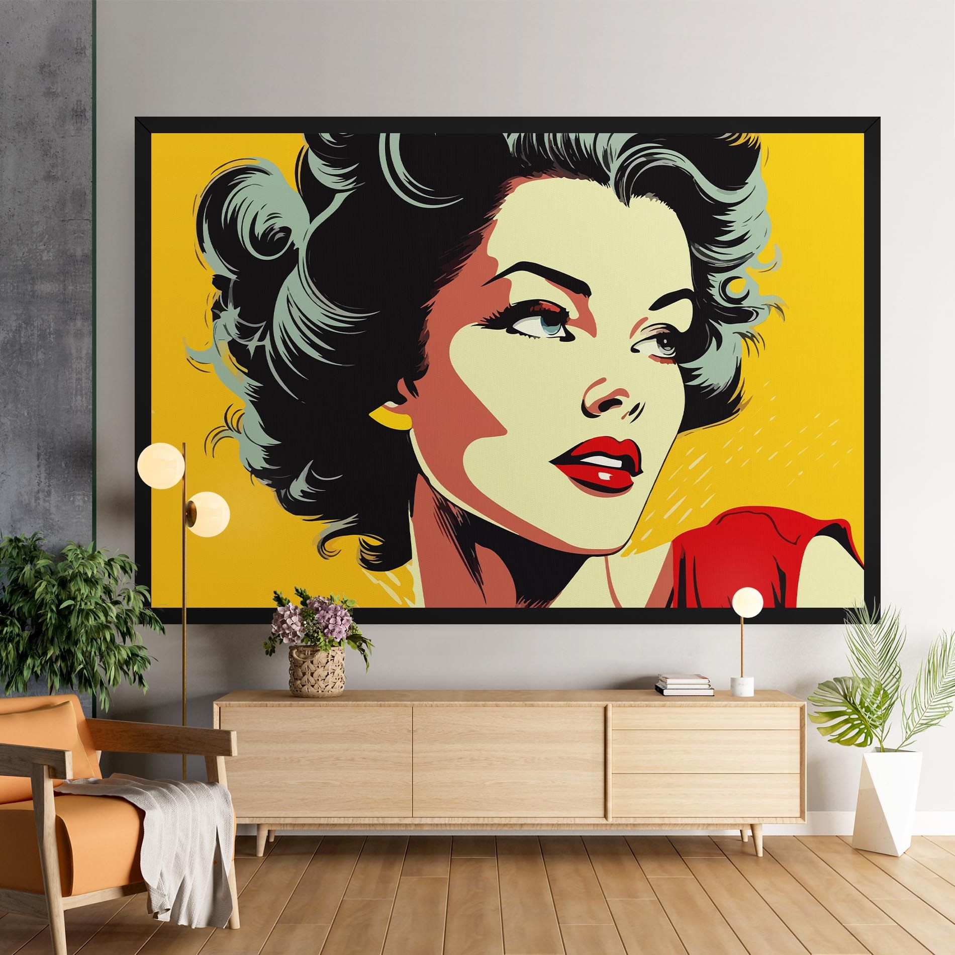 Pop Art Pretty Lady mockup 9