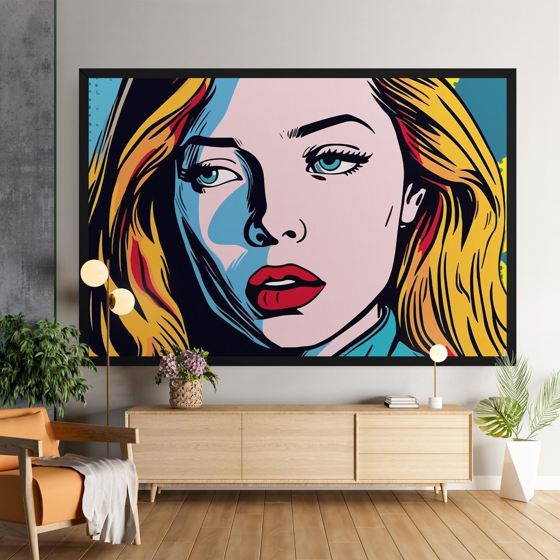 Картина на платно Pop Woman Art mockup 9
