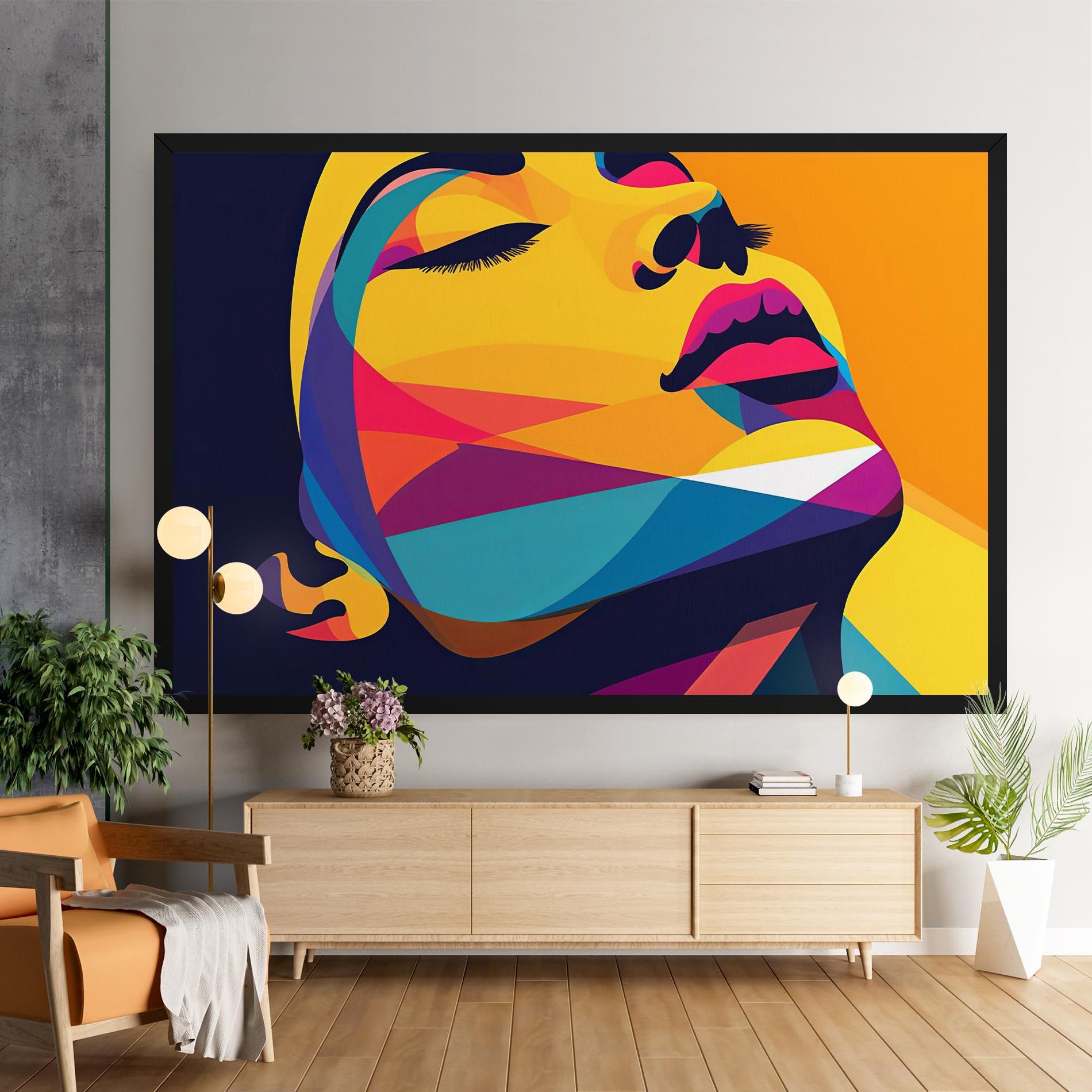 Yellow Pop Face mockup 9