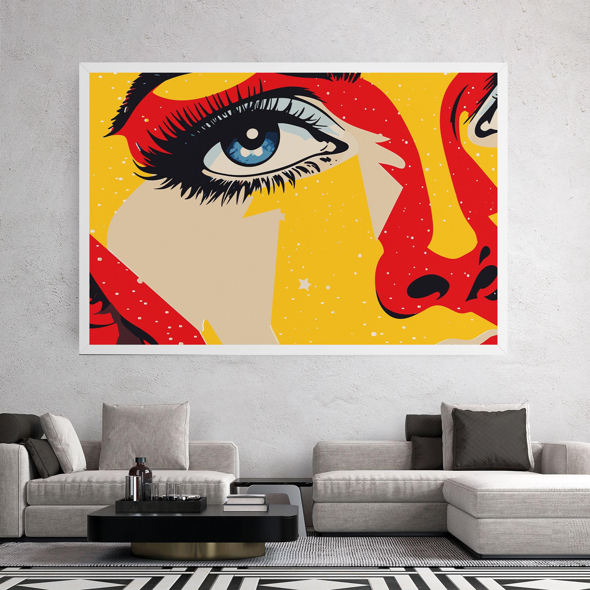 Картина на платно Blue Pop Eye mockup 2