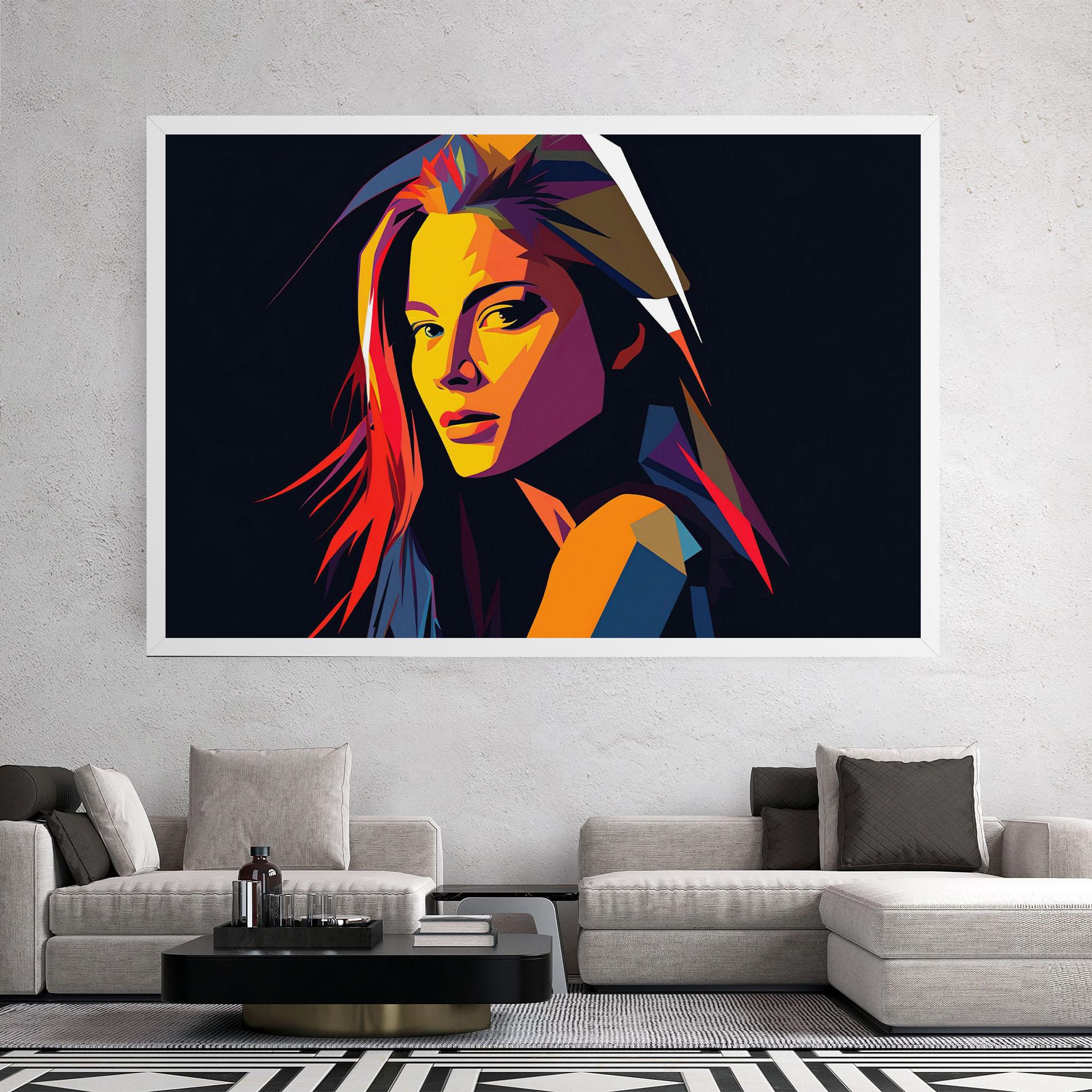 Картина на платно Orange Pop Light mockup 2