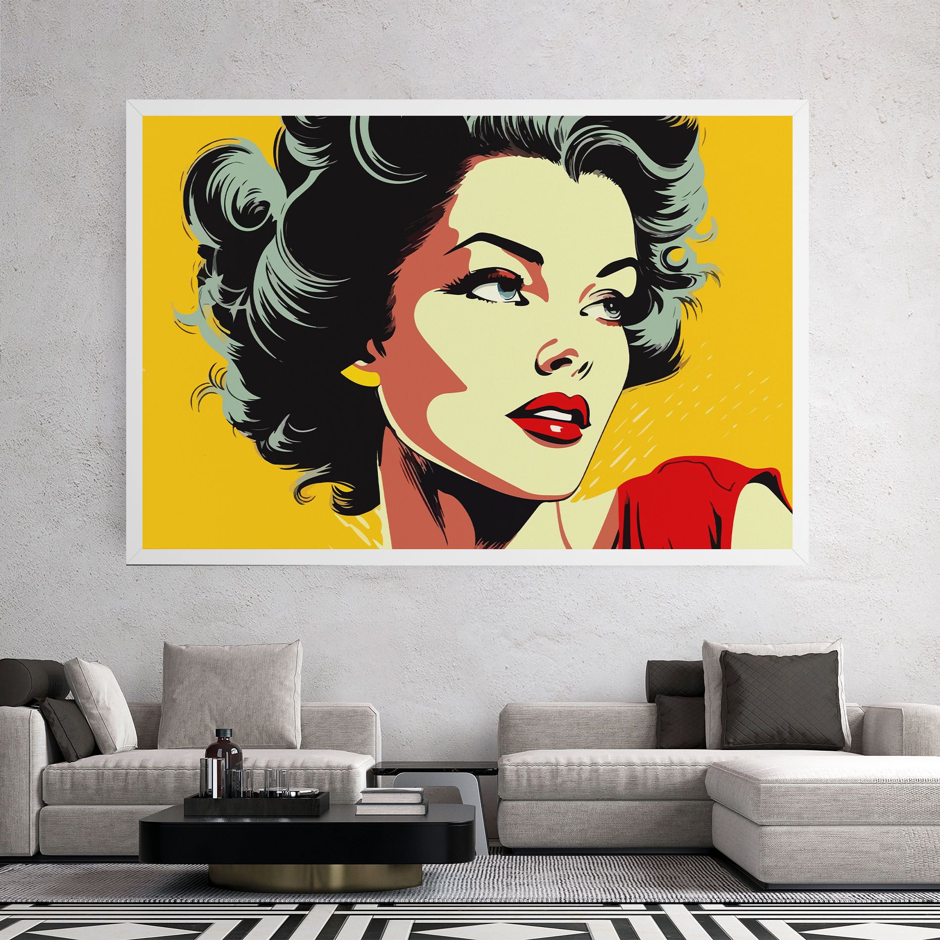 Pop Art Pretty Lady mockup 2