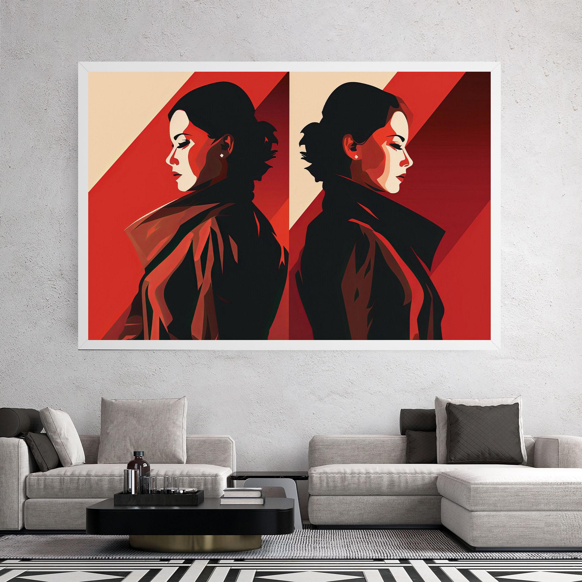 Картина на платно Pop Outfit Lady mockup 2