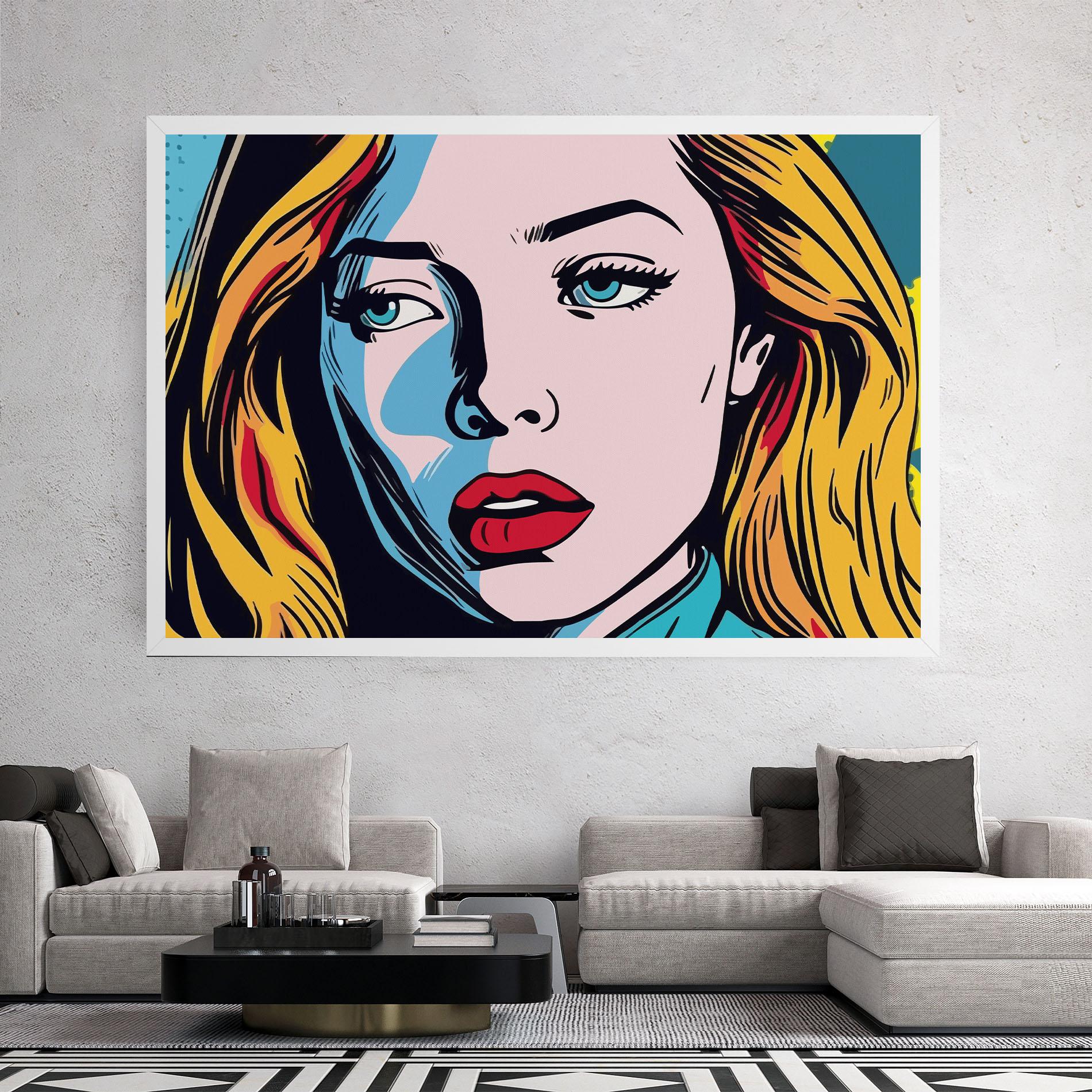 Картина на платно Pop Woman Art mockup 2