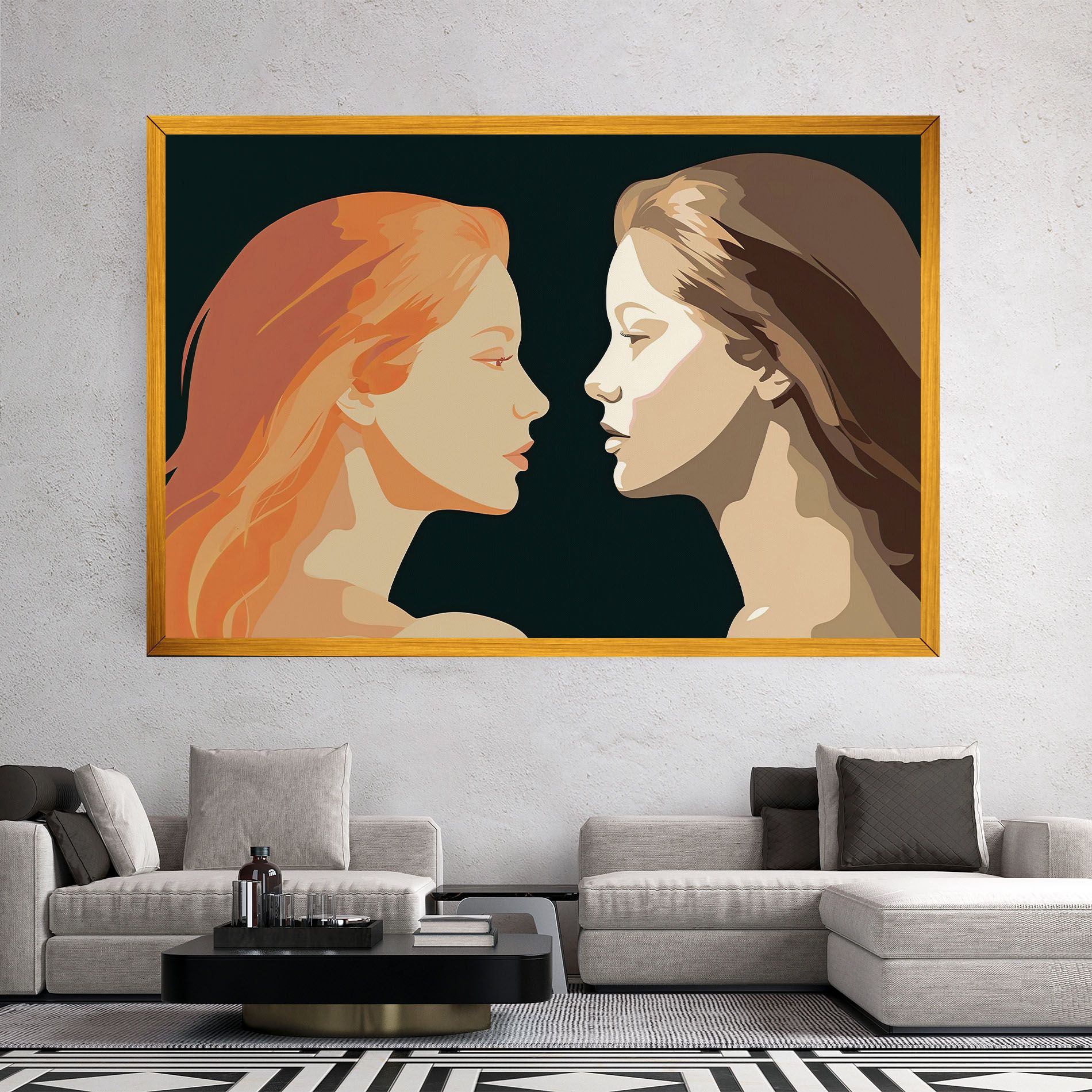 Orange Pop Girl mockup 2