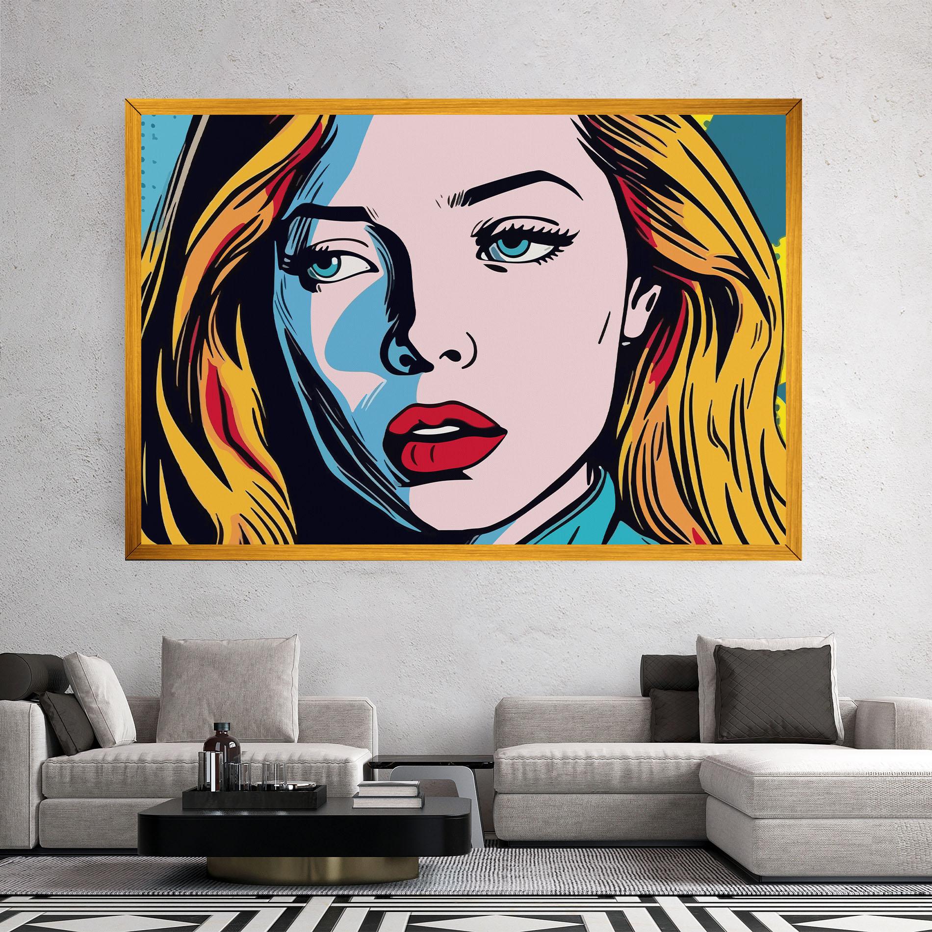 Картина на платно Pop Woman Art mockup 2