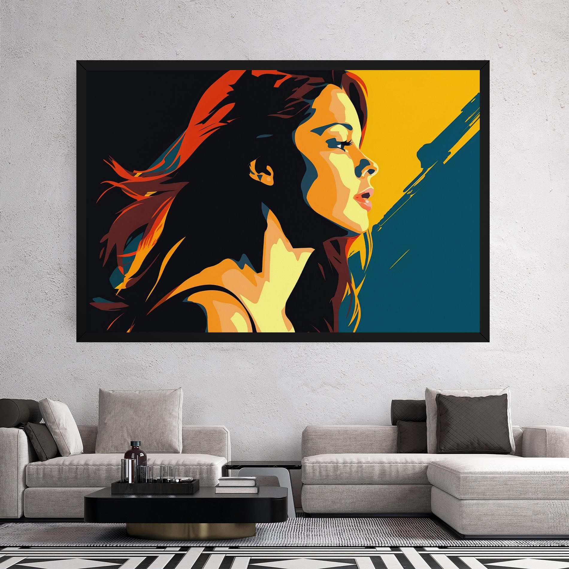 Blue Yellow Pop Art mockup 2