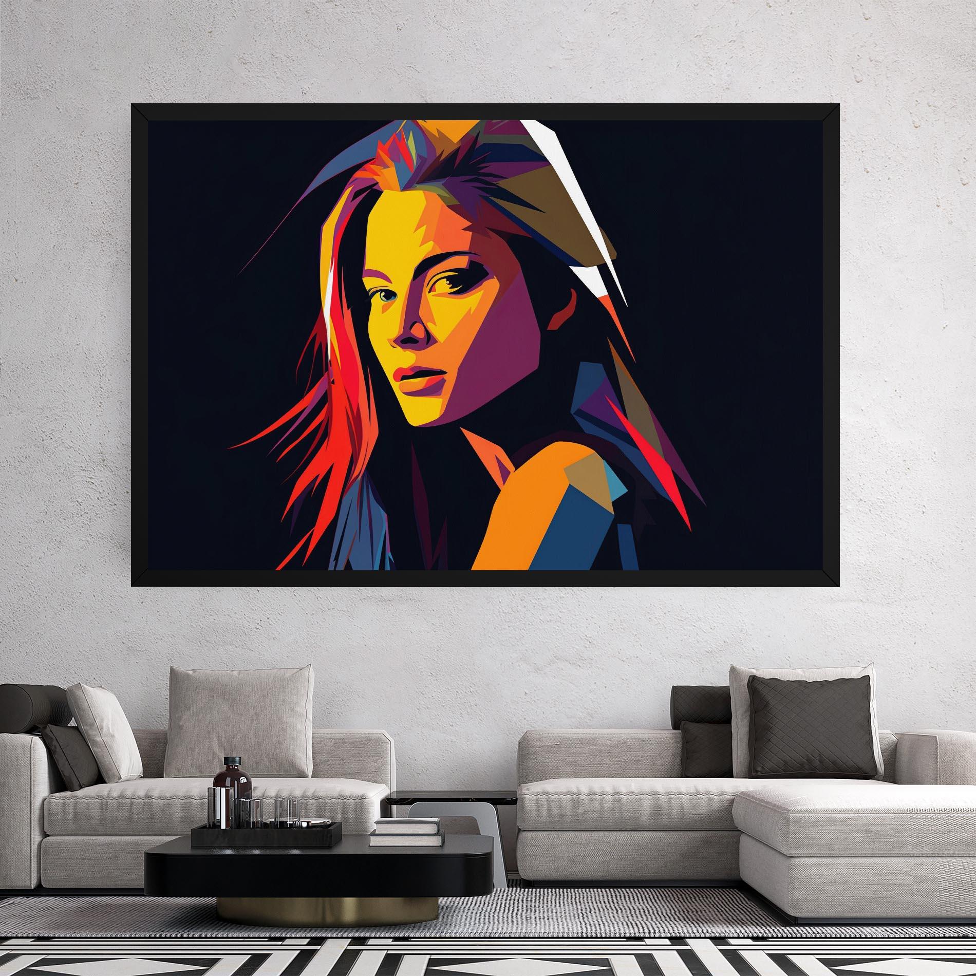 Картина на платно Orange Pop Light mockup 2