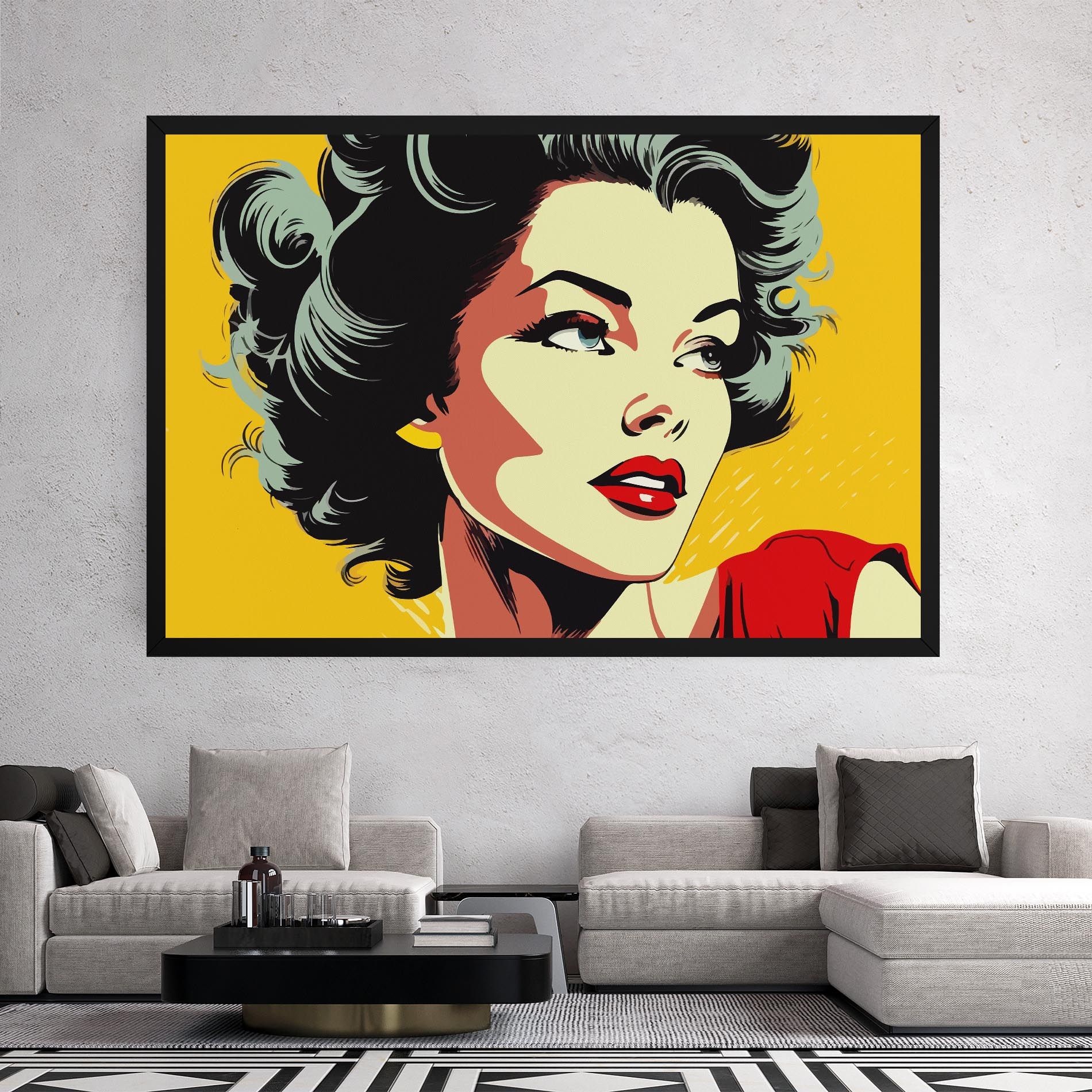 Pop Art Pretty Lady mockup 2