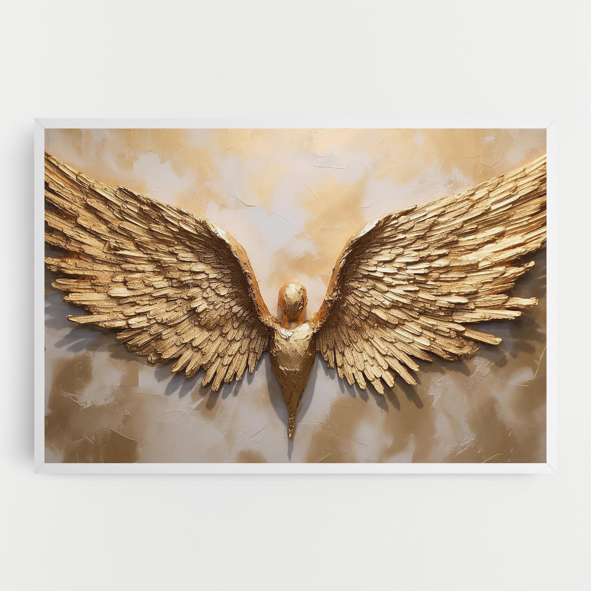 Картина на платно Beautiful Gold Wings mockup 0