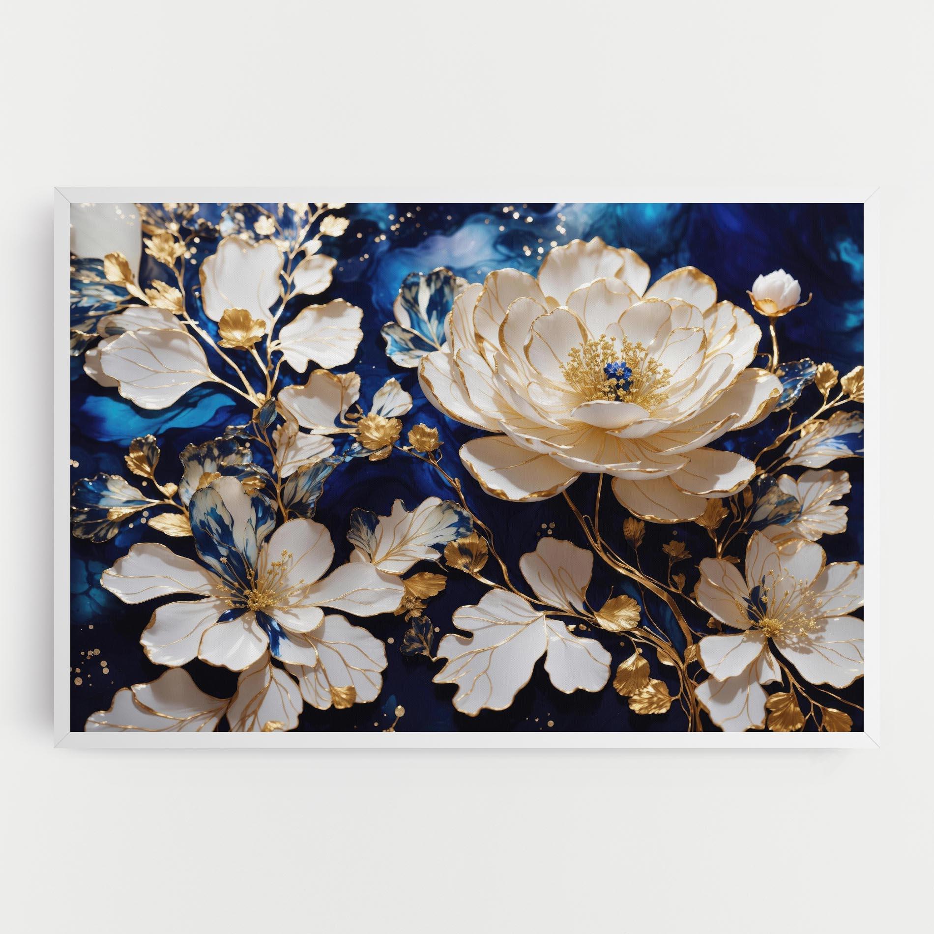 Картина на платно Beautiful Golden White Rose mockup 0