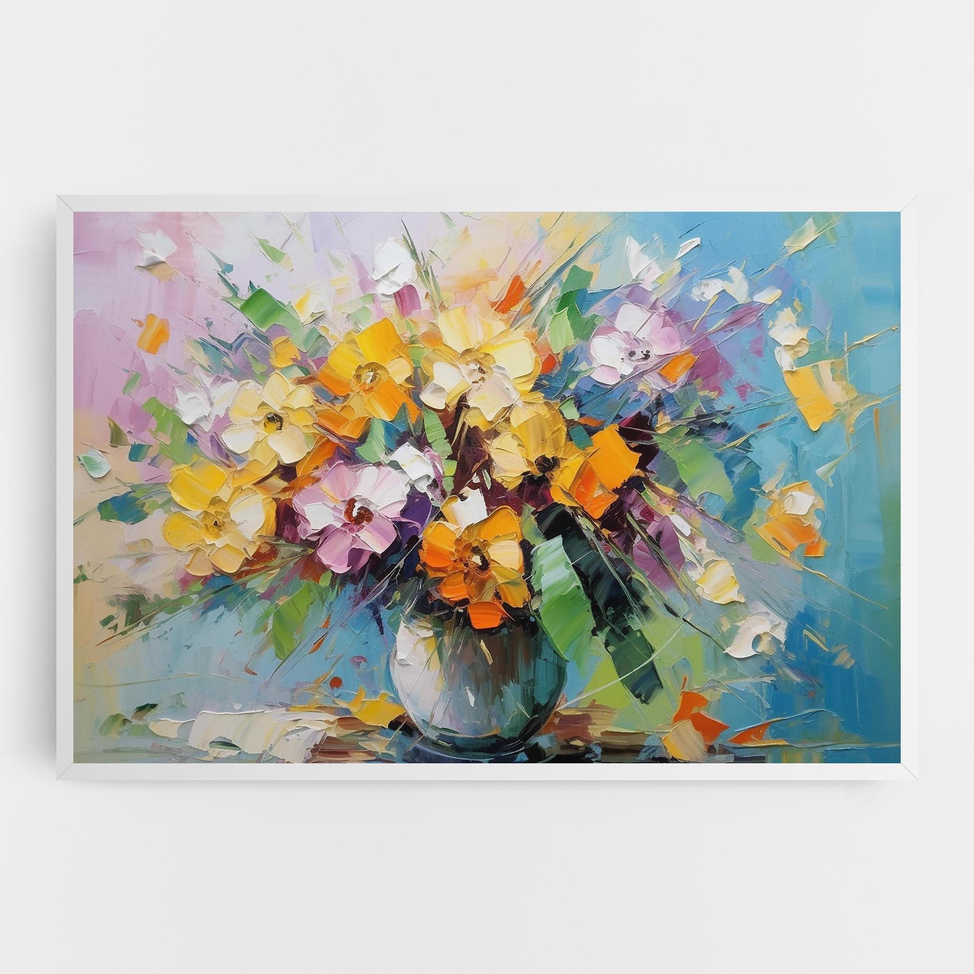 Картина на платно Colorfull Flowers Painting mockup 0