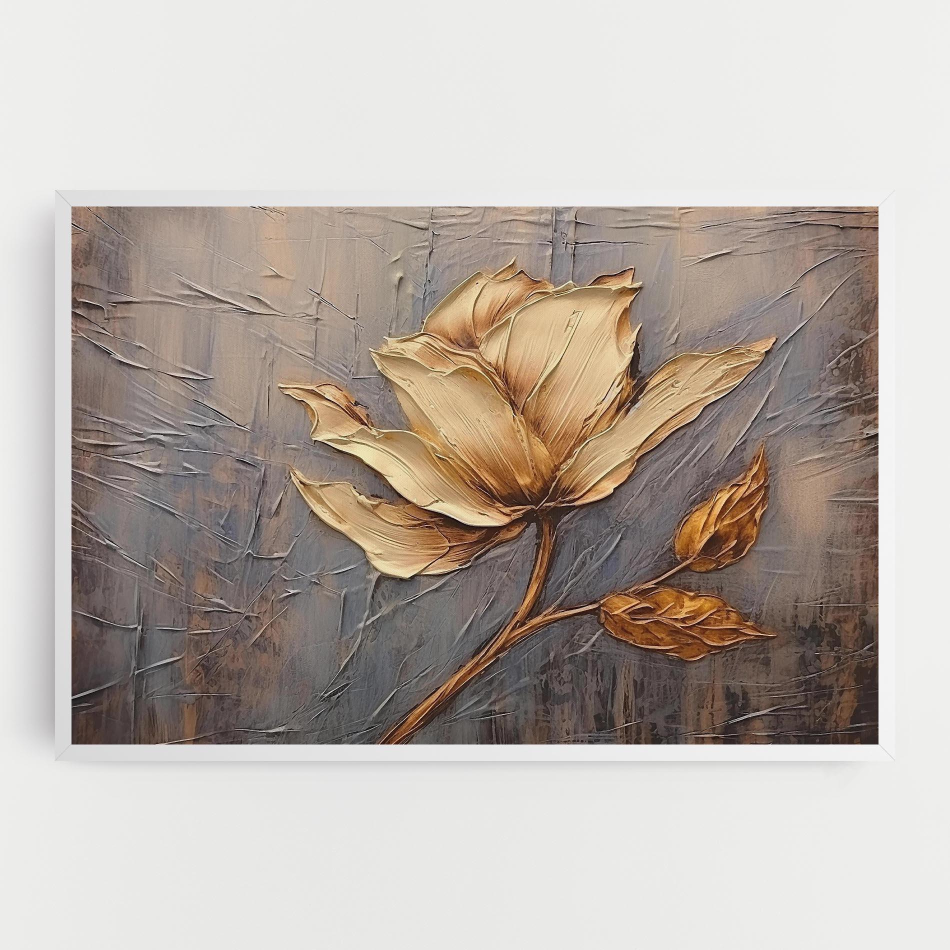 Картина на платно Cream Rose On Blue mockup 0