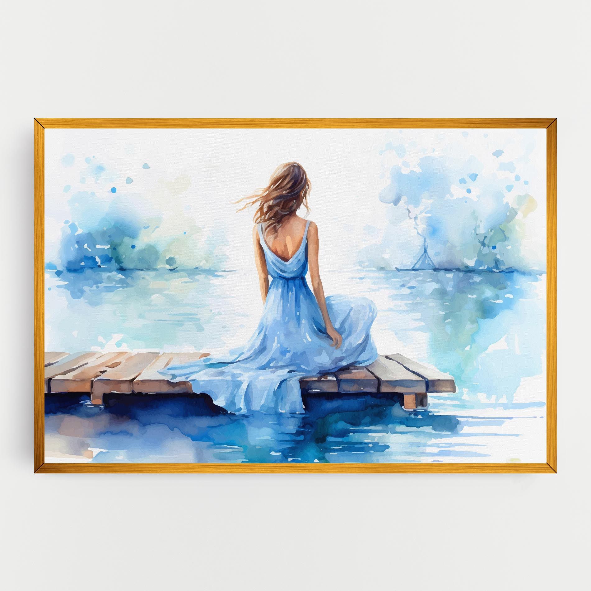 Lake Blue Woman mockup 0