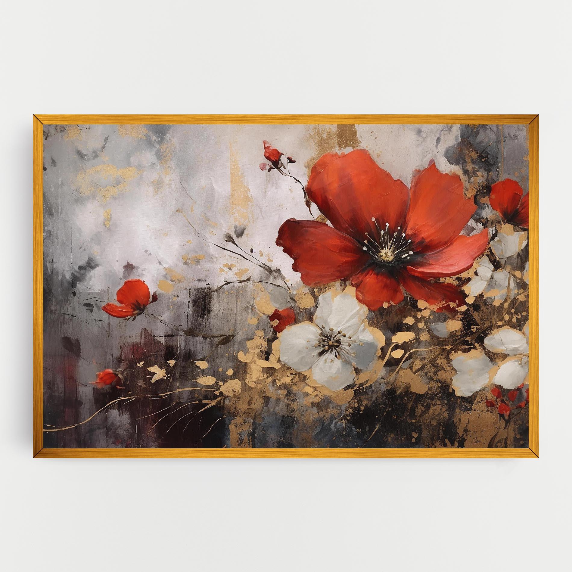 Картина на платно Red Poppy Painting mockup 0